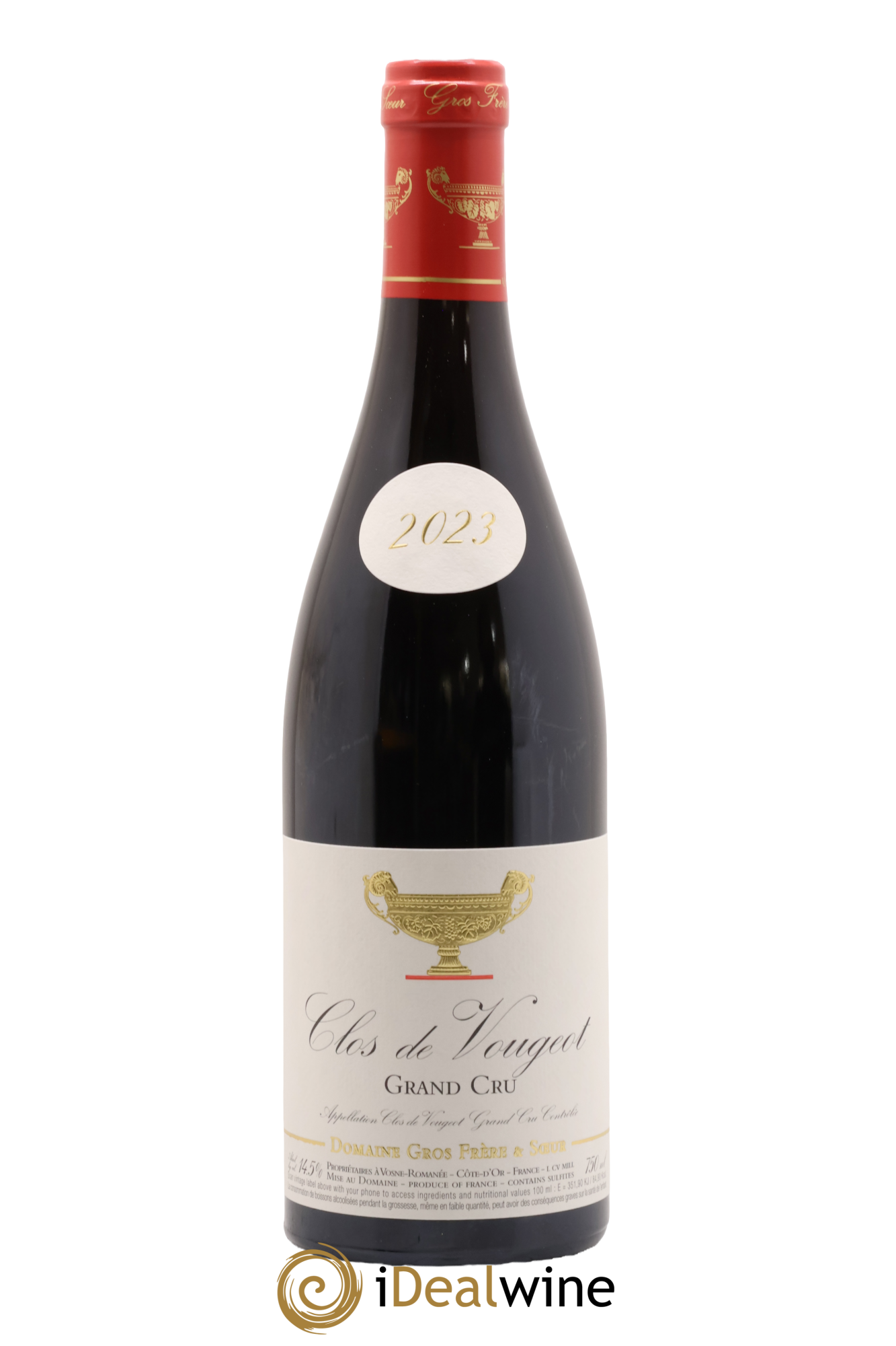 Clos de Vougeot Grand Cru Gros Frère & Soeur 2023 - Lot de 1 bouteille - 0