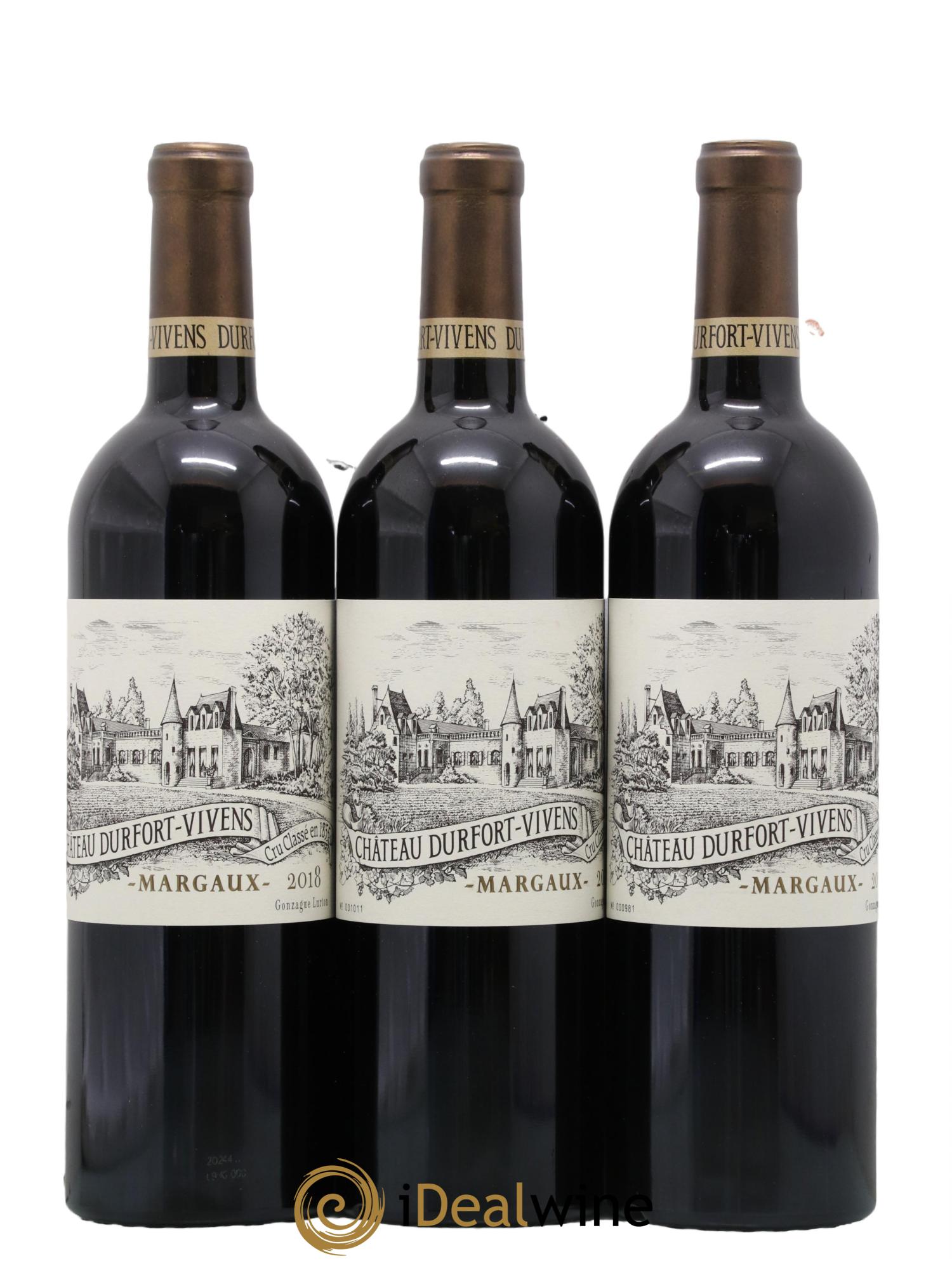 Château Durfort Vivens 2ème Grand Cru Classé 2018 - Lot de 3 bouteilles - 0
