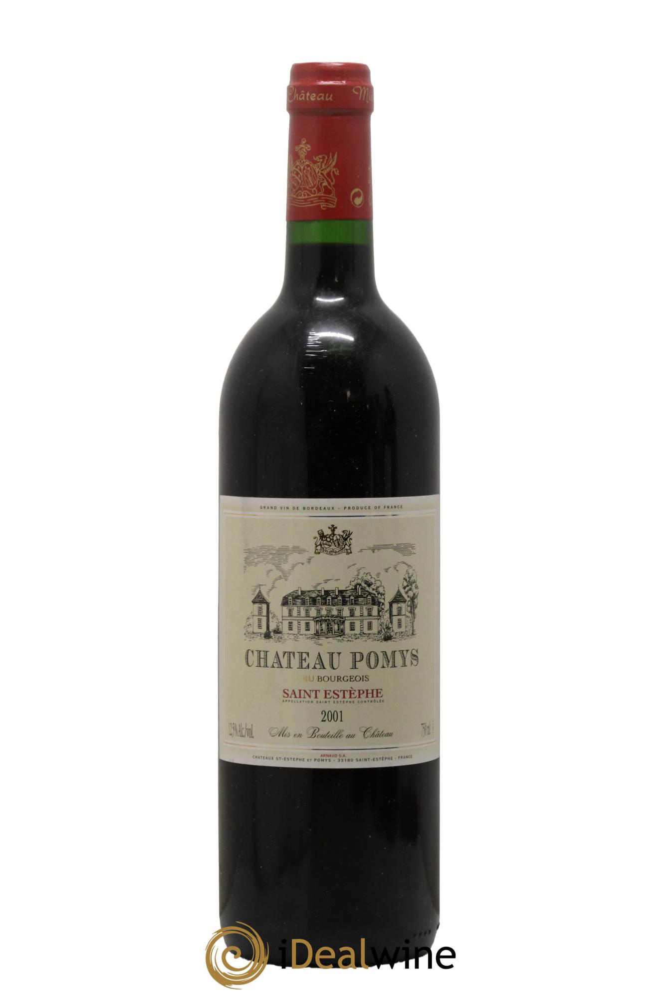 Château Pomys Cru Bourgeois 2001 - Lot de 1 bouteille - 0