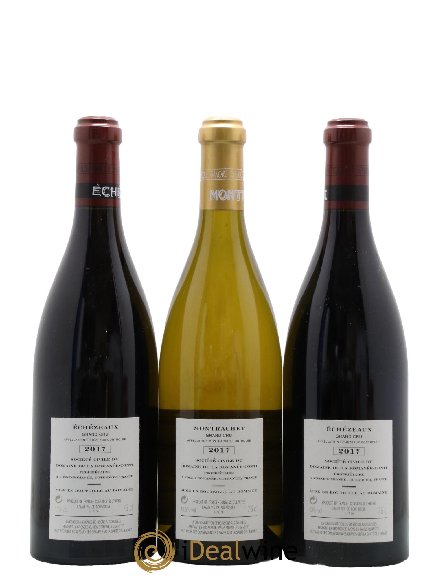 Assortiment 2017 du Domaine de la Romanée-Conti Domaine de la Romanée-Conti 2 Echezeaux, 2 Grands Echezeaux, 1 Montrachet 2017 - Lot de 5 bouteilles - 2