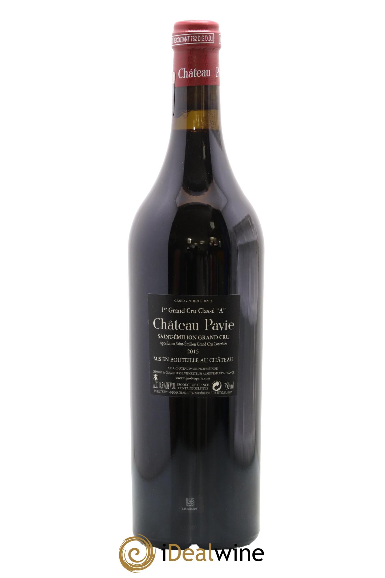 Château Pavie 1er Grand Cru Classé A 2015 - Lotto di 1 bottiglia - 1