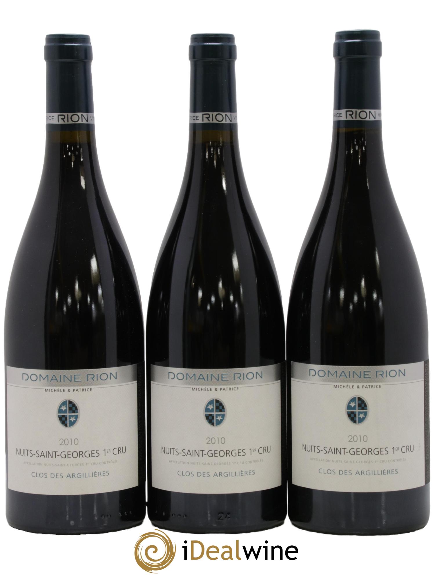 Nuits-Saint-Georges 1er Cru Clos Des Argillières Patrice Rion (Domaine) 2010 - Lot of 3 bottles - 0
