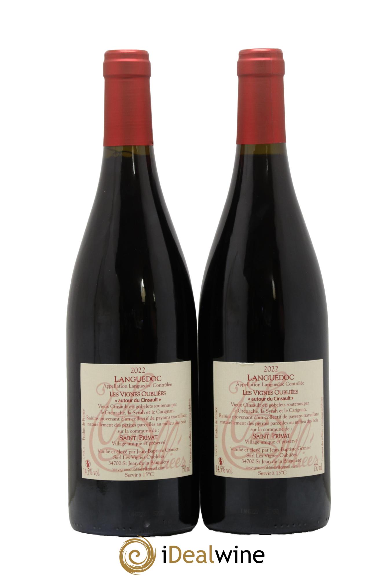 Languedoc Les Vignes oubliées Jean-Baptiste Granier 2022 - Lot de 2 bouteilles - 1