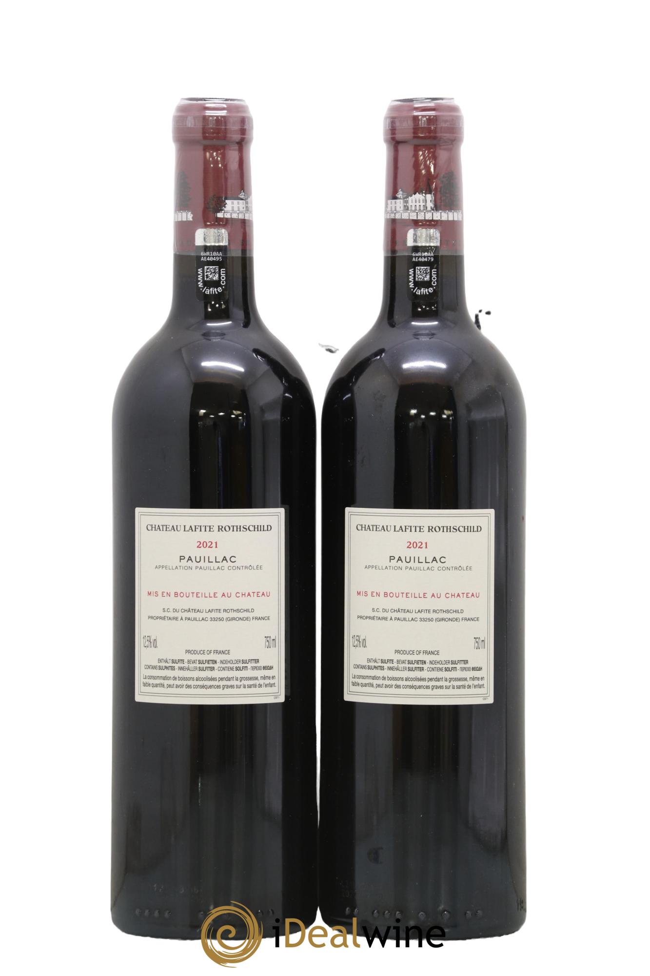 Château Lafite Rothschild 1er Grand Cru Classé  2021 - Lot de 2 bouteilles - 1