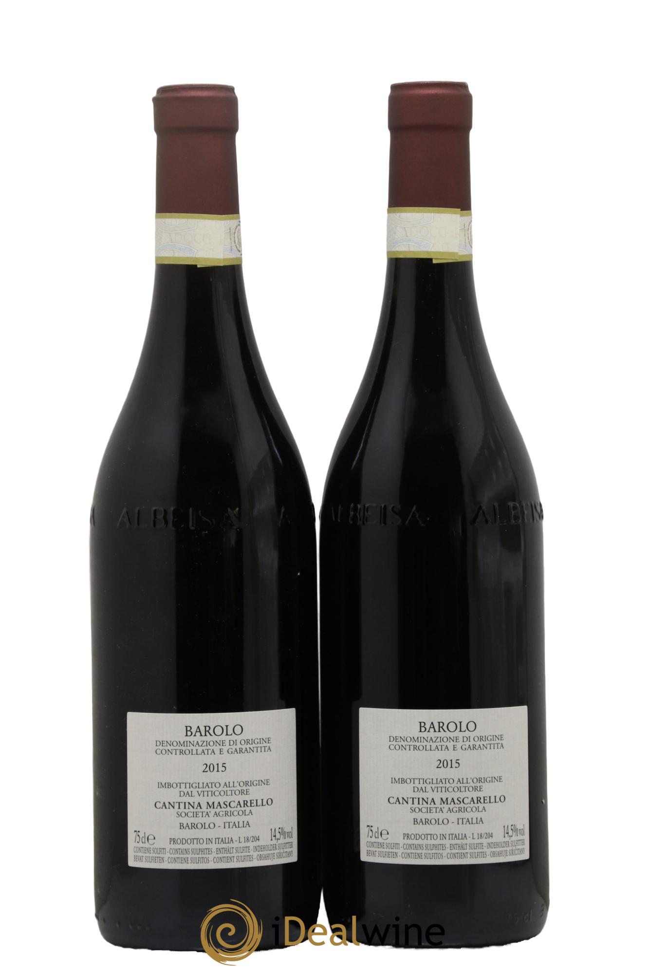 Barolo DOCG Bartolo Mascarello 2015 - Lot de 2 bouteilles - 1