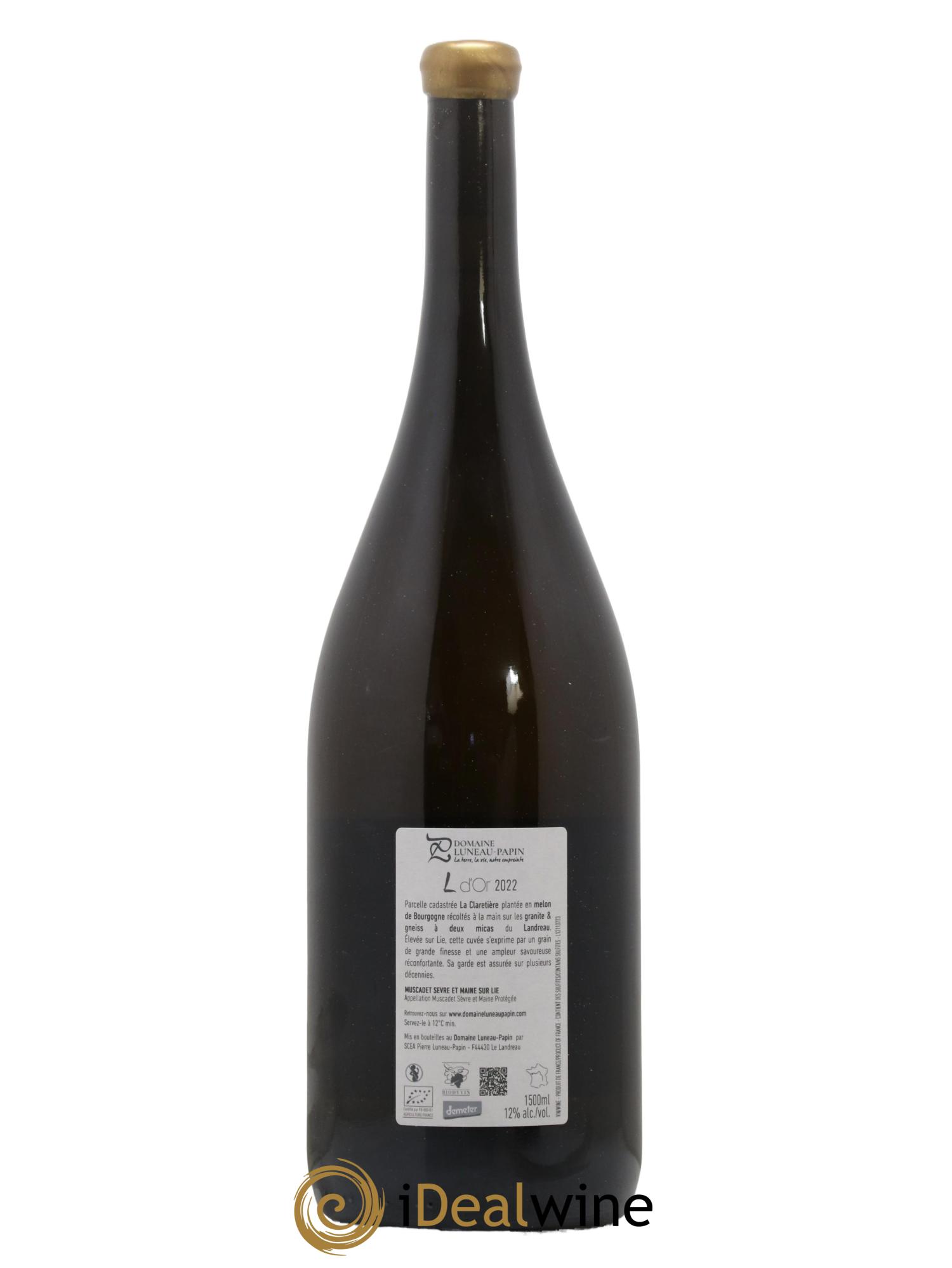 Muscadet-Sèvre-et-Maine L D'Or Luneau-Papin 2022 - Lot de 1 magnum - 1