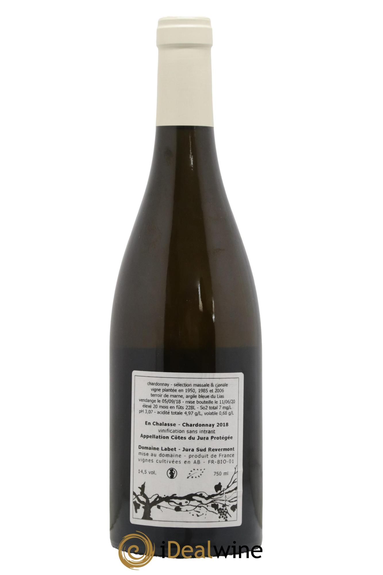Côtes du Jura Chardonnay En Chalasse Romain - Julien - Charline Labet 2018 - Lot de 1 bouteille - 1