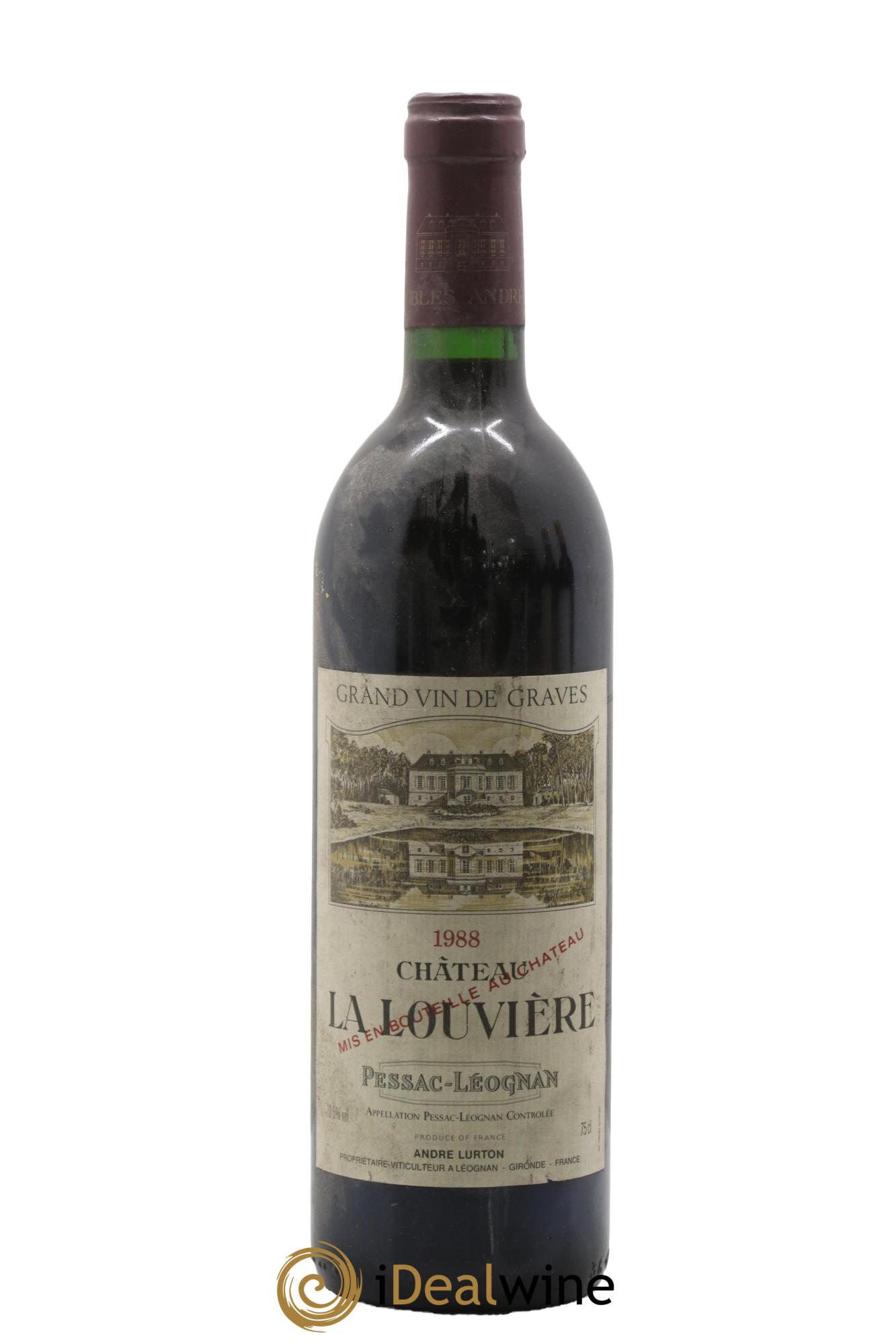 Château la Louvière 1988 - Lot de 1 bouteille - 0