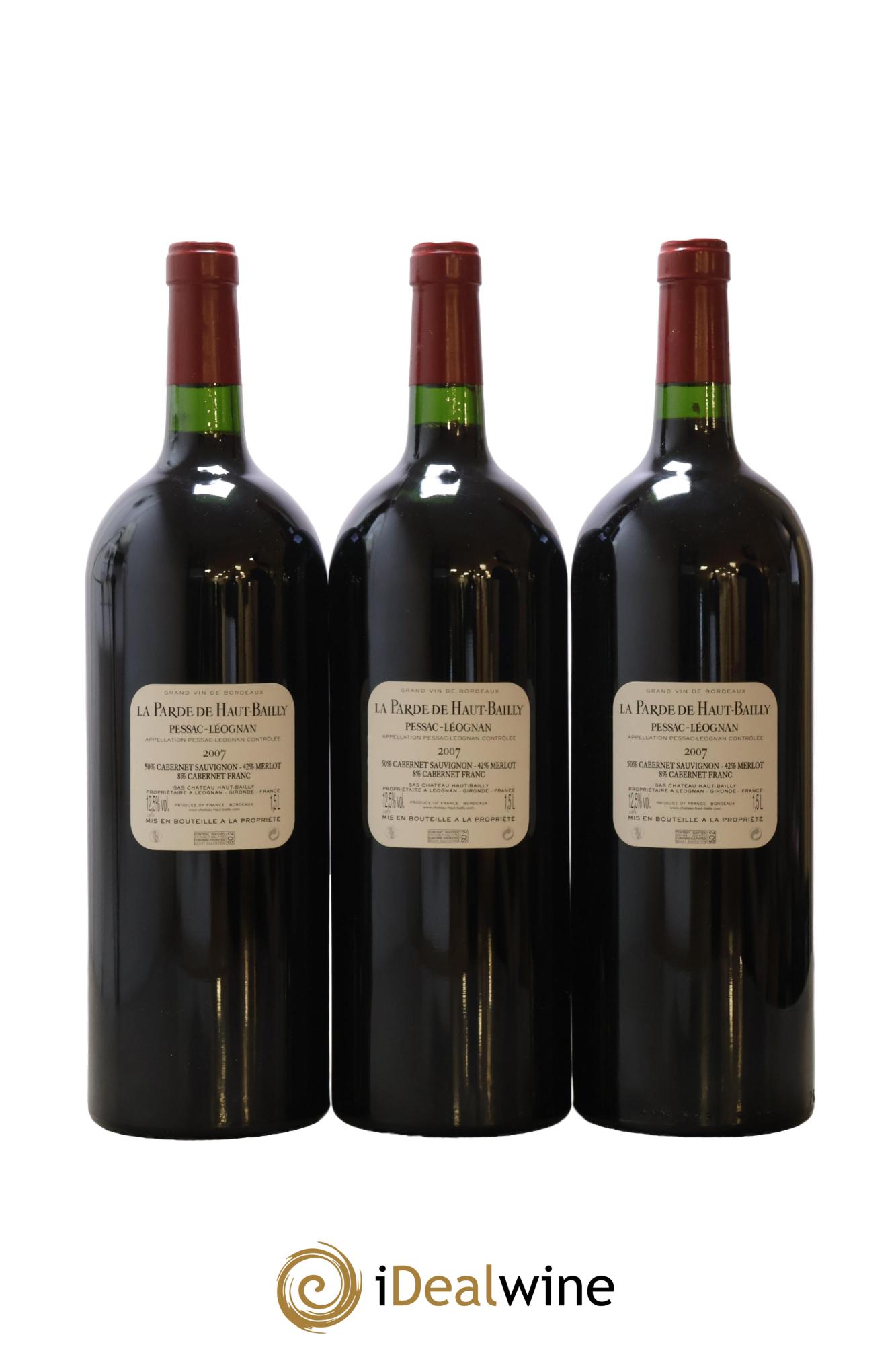 Haut Bailly II (Anciennement La Parde de Haut-Bailly) Second Vin 2007 - Lot de 6 magnums - 5