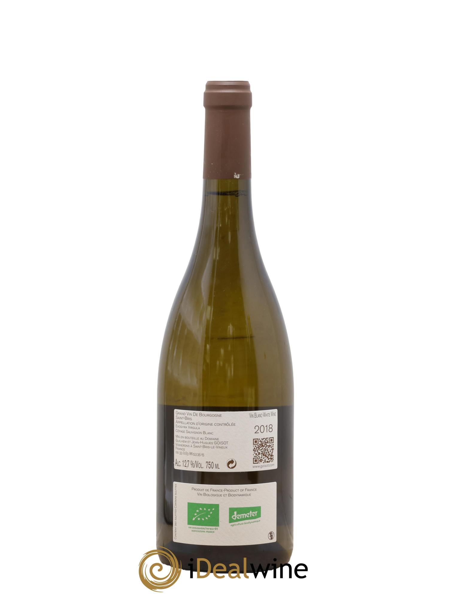 Saint-Bris Exogyra Virgula Goisot 2018 - Lot de 1 bouteille - 1