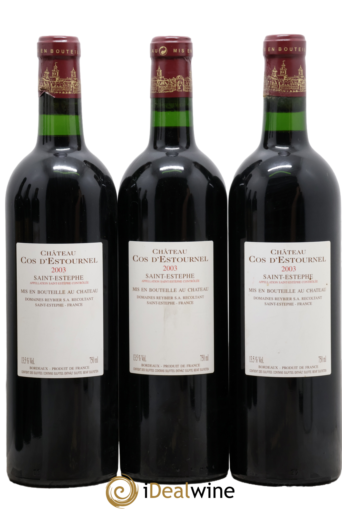 Cos d'Estournel 2ème Grand Cru Classé  2003 - Lot of 3 bottles - 1