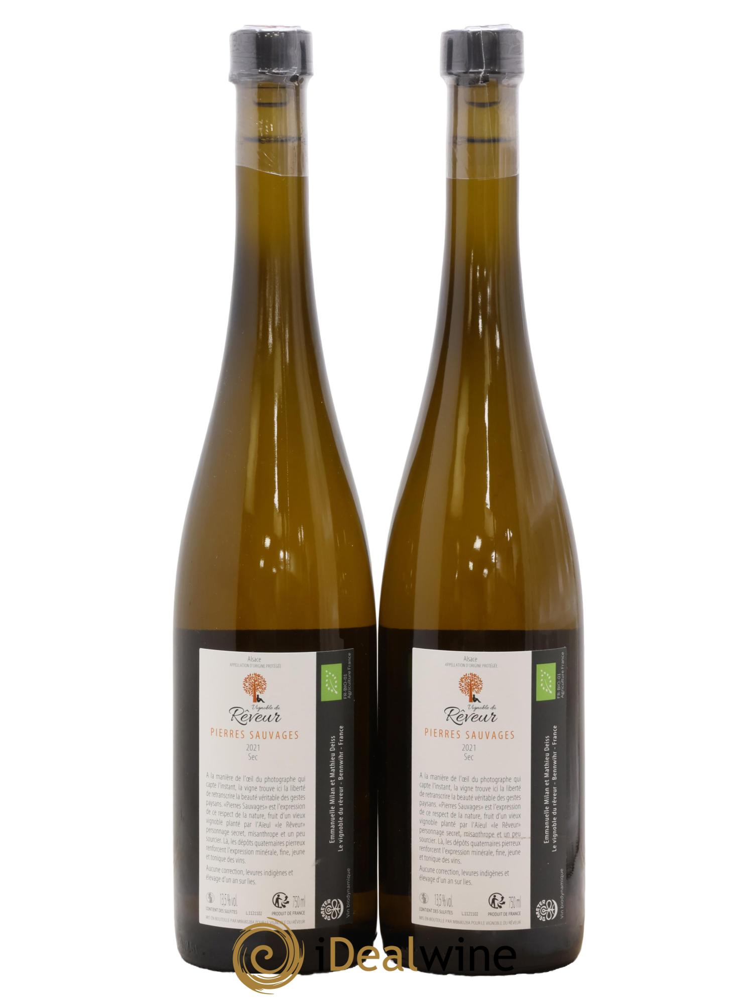 Alsace Pierres Sauvages Vignoble du Rêveur 2021 - Lot de 2 bouteilles - 1