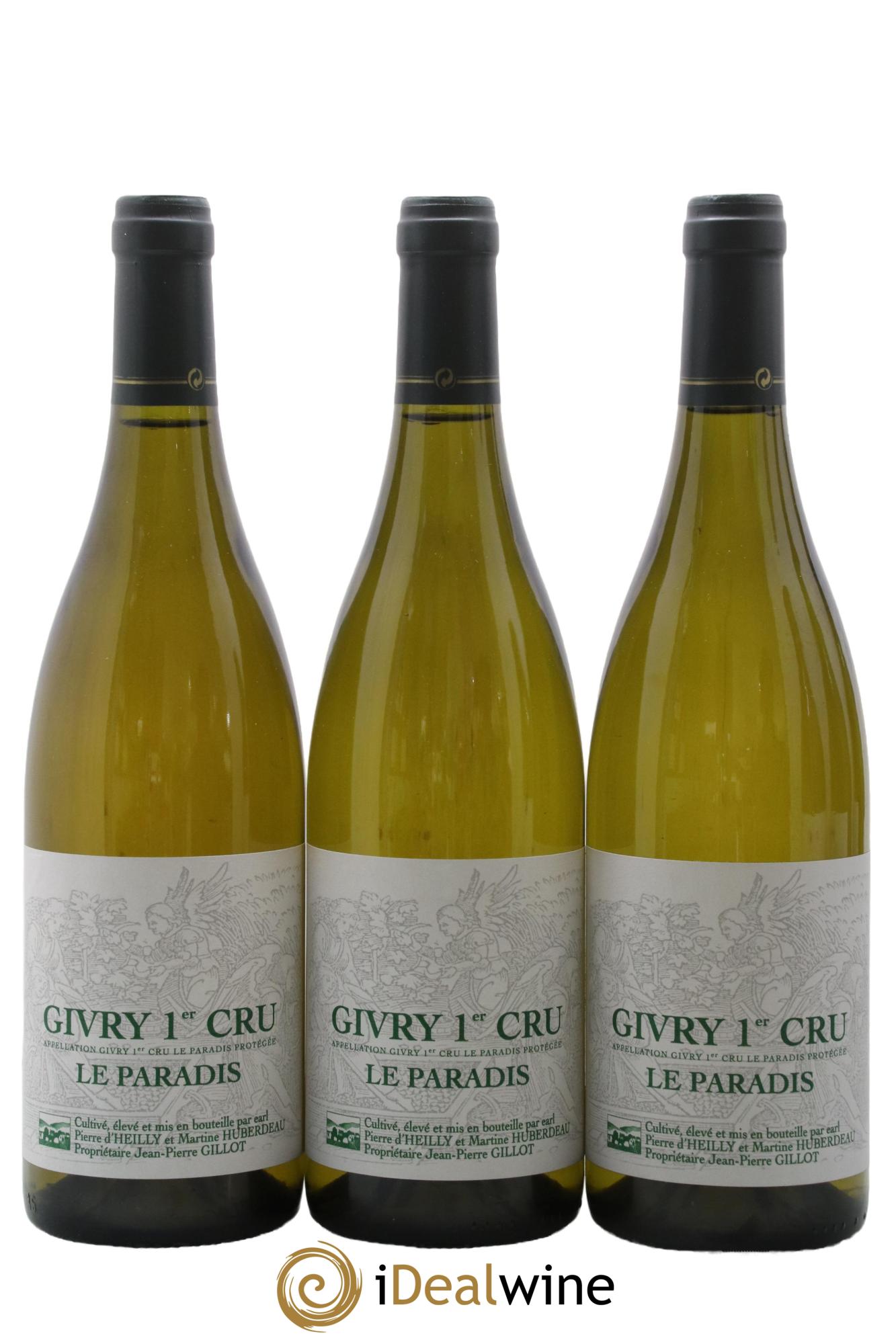 Givry 1er Cru Le Paradis Jean-Pierre Gillot 2015 - Lot de 6 bouteilles - 1