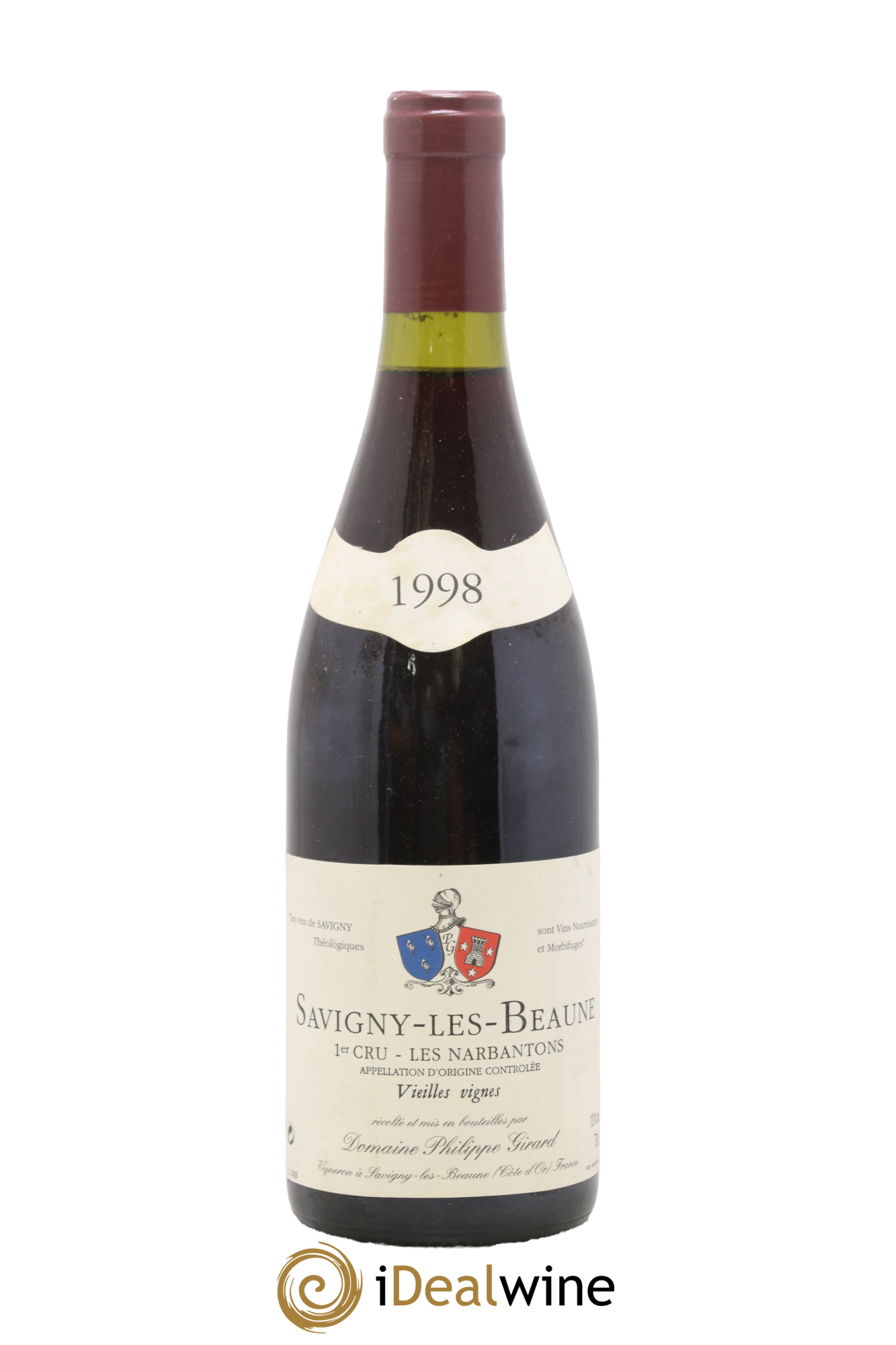 Savigny-lès-Beaune 1er Cru Narbantons Vielles Vignes Phillippe Girard 1998 - Lot de 1 bouteille - 0