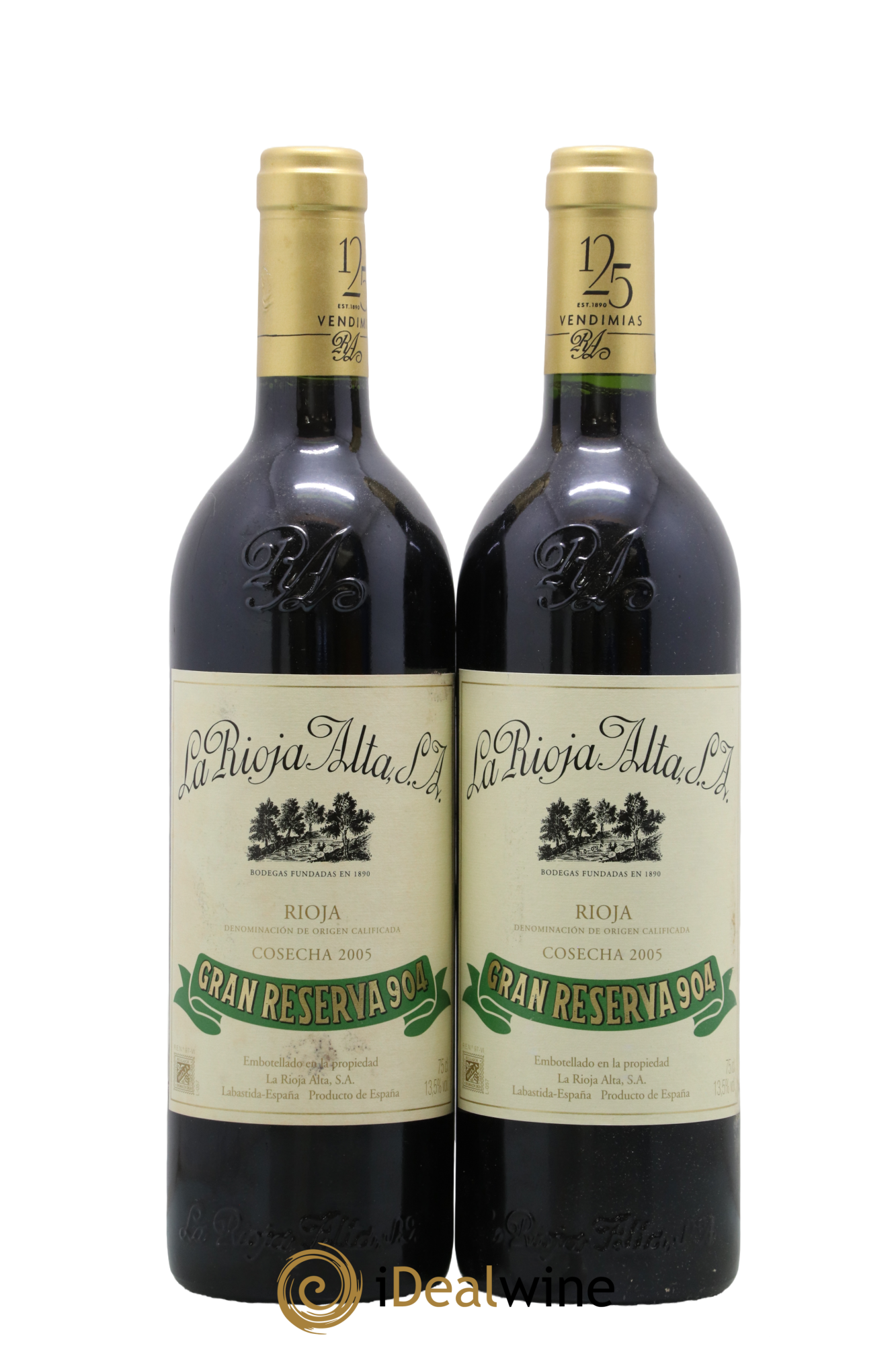 Rioja DOCa Gran Reserva 904 La Rioja Alta 2005 - Lotto di 2 bottiglie - 0