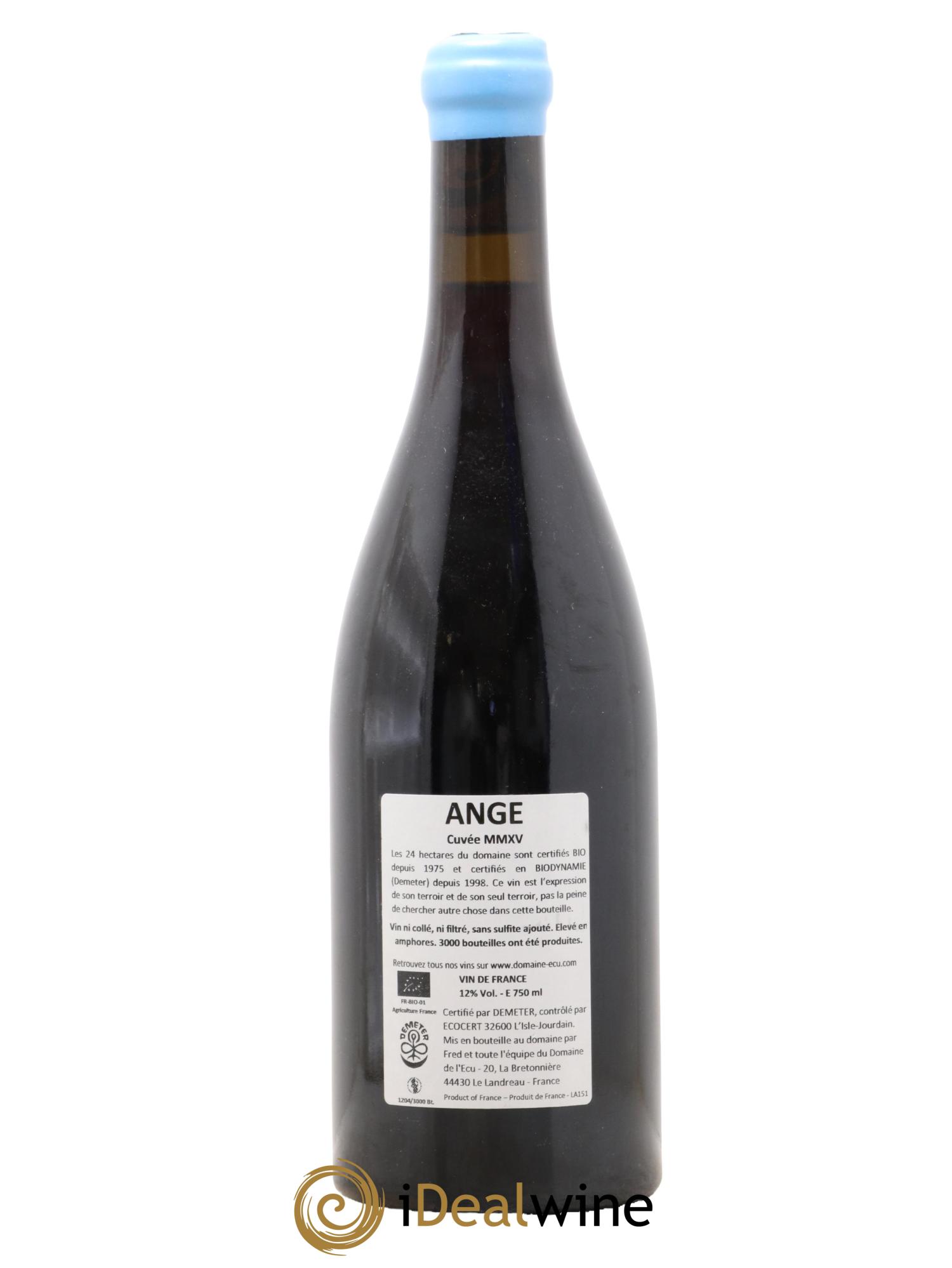 Vin de France Ange Domaine de L'Ecu 2015 - Lot de 1 bouteille - 1