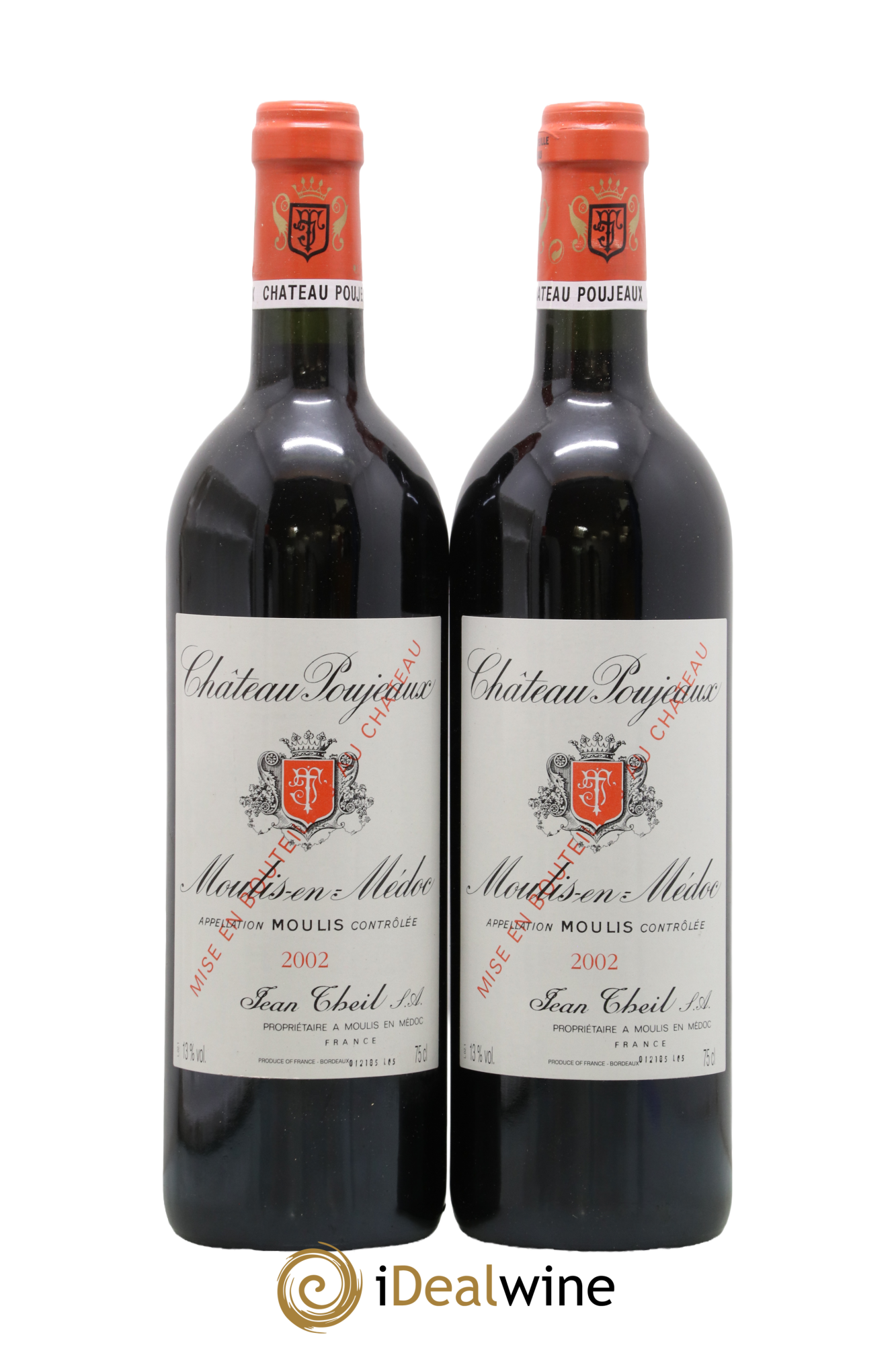 Château Poujeaux 2002 - Lot de 2 bouteilles - 0