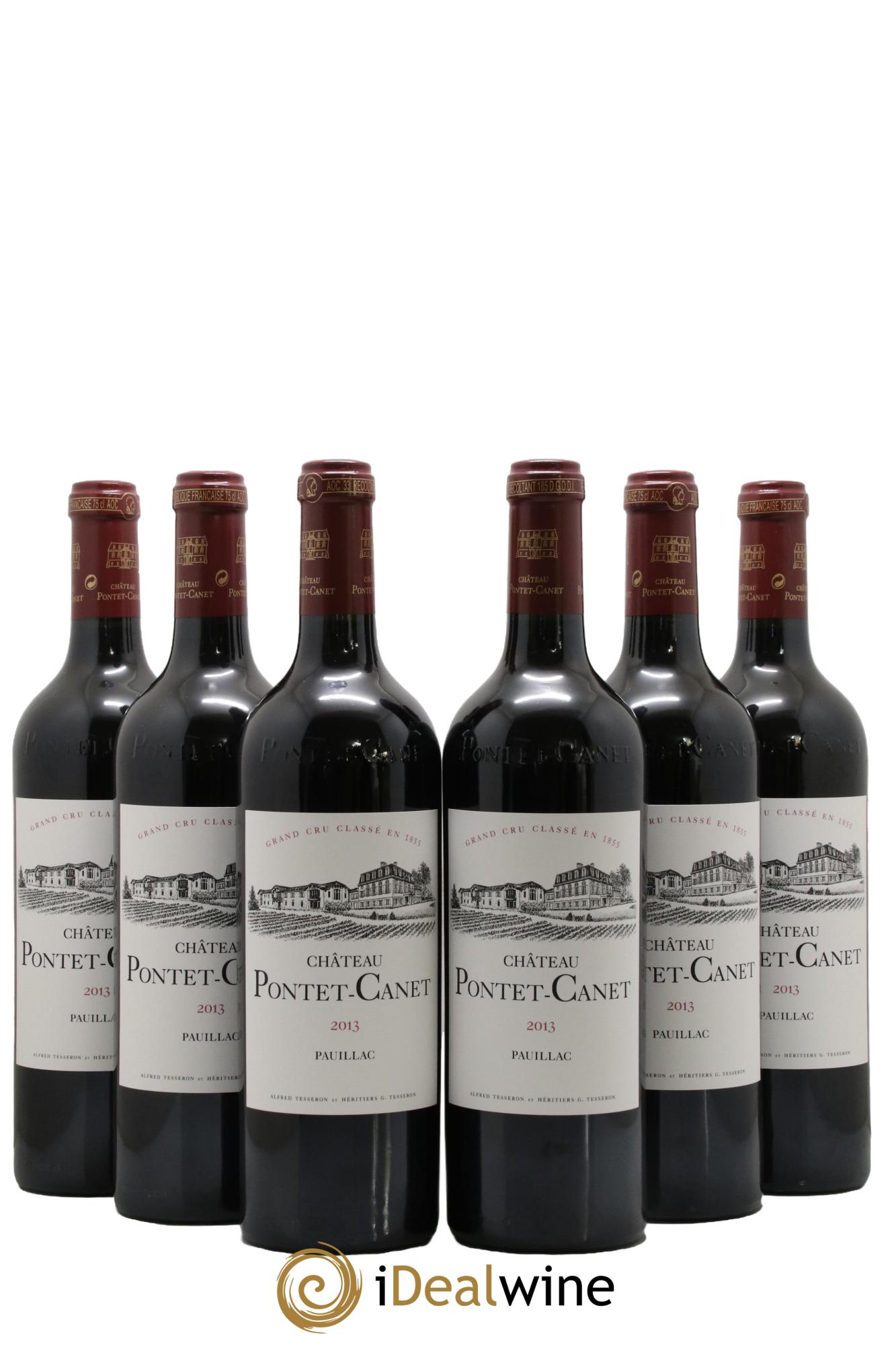 Château Pontet Canet 5ème Grand Cru Classé 2013 - Posten von 6 Flaschen - 0