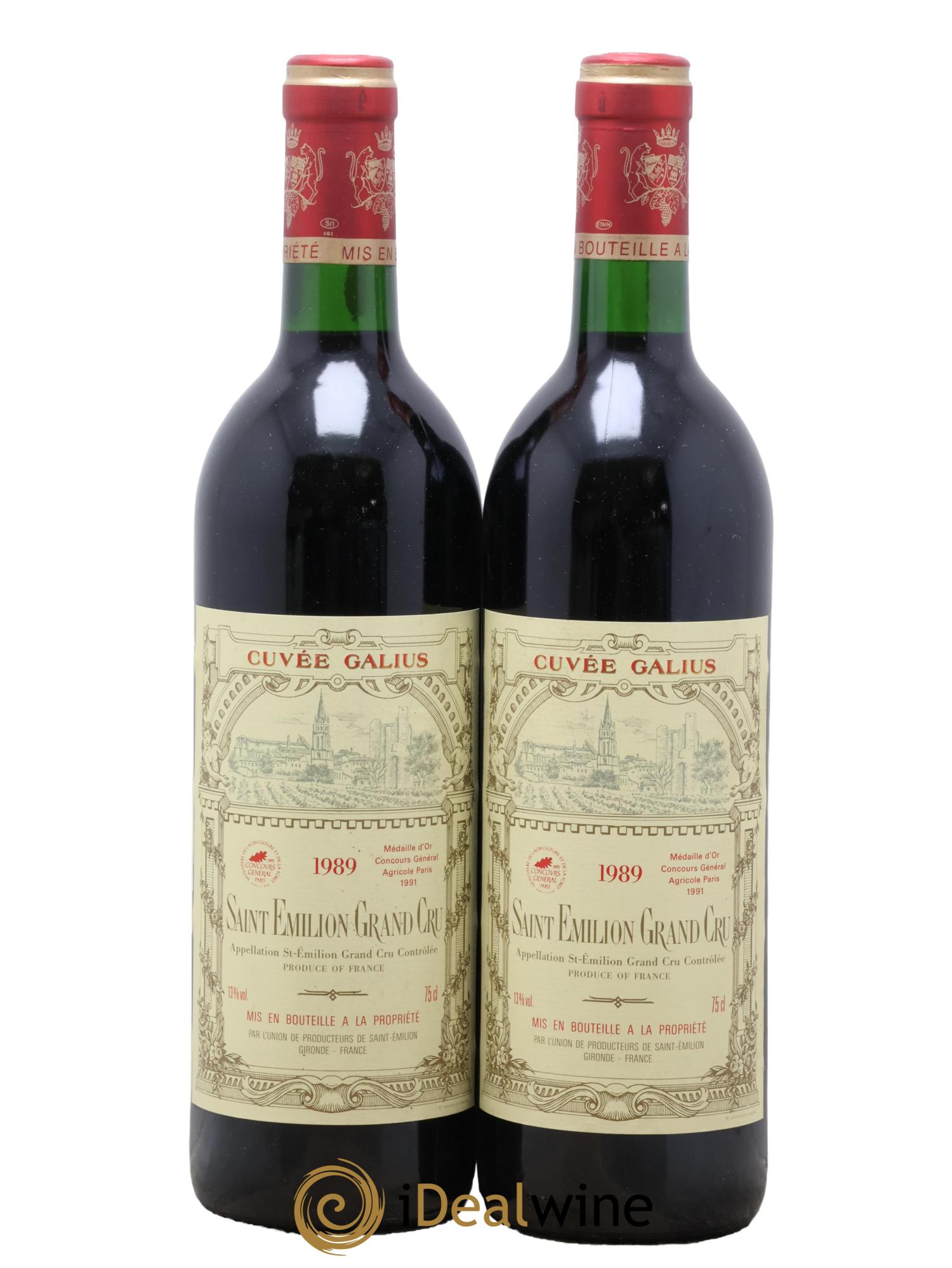 Château Galius 1989 - Lotto di 2 bottiglie - 0