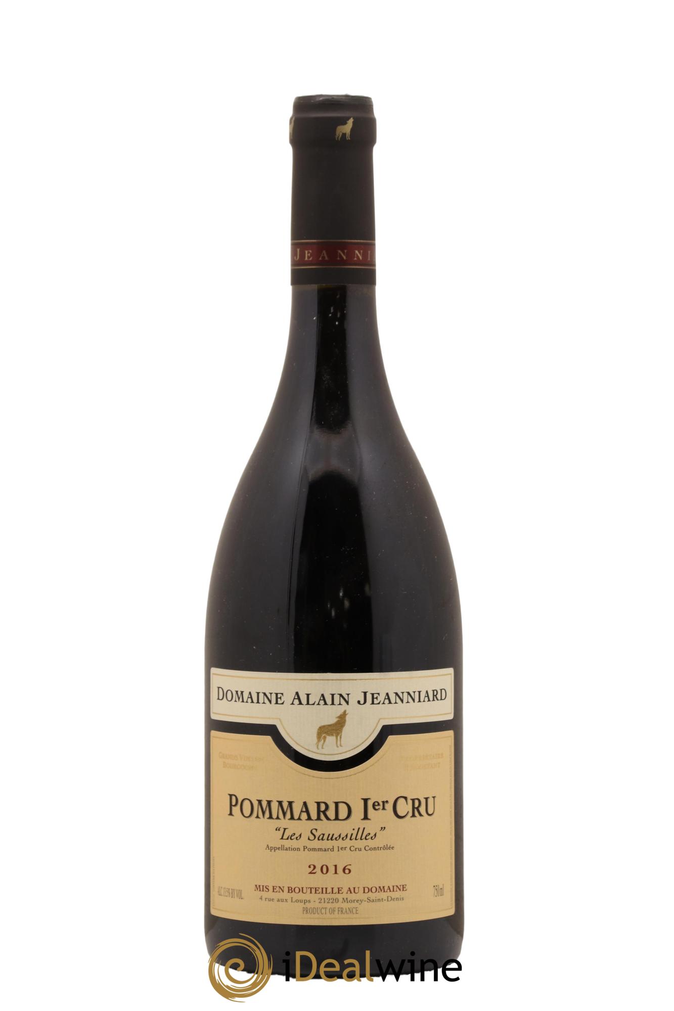 Pommard 1er Cru Les Saussilles Domaine Alain Jeanniard 2016 - Lot de 1 bouteille - 0