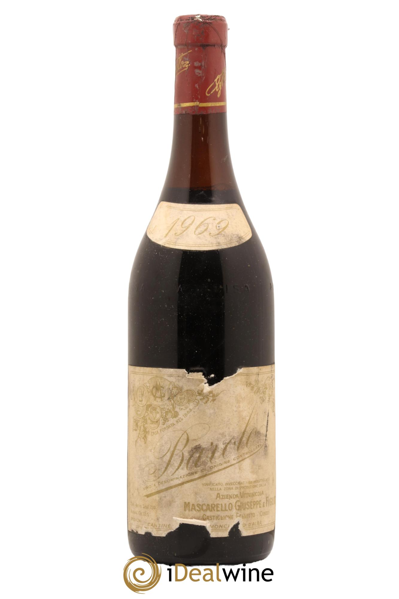 Barolo Giuseppe Mascarello 1969 - Lot de 1 bouteille - 0