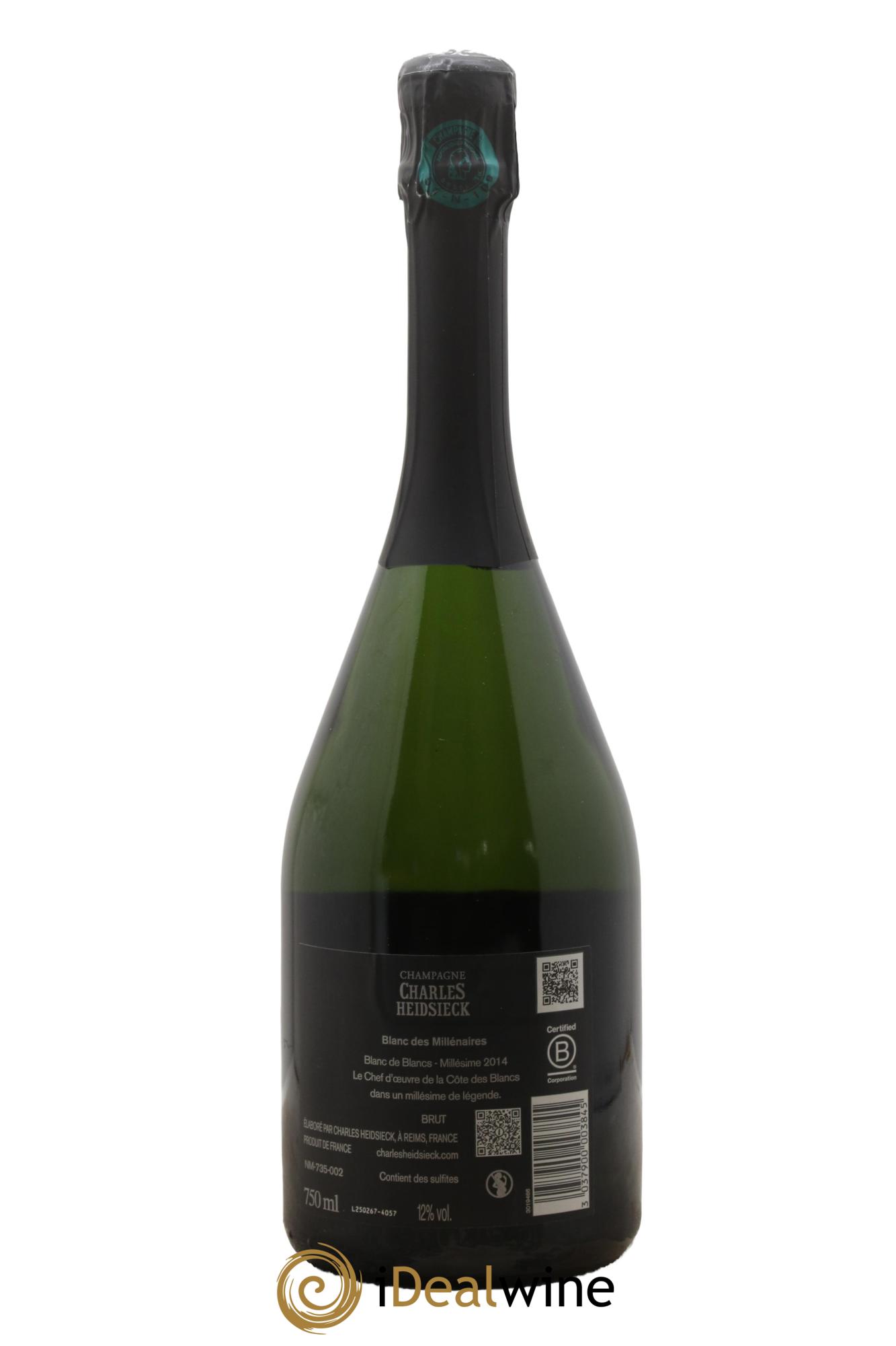 Blanc de Blancs Blanc des Millénaires Brut Charles Heidsieck 2014 - Lotto di 1 bottiglia - 1