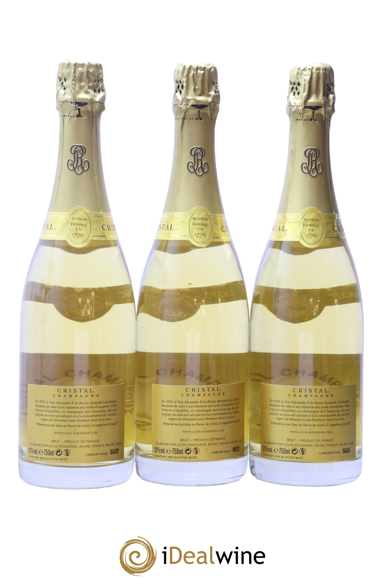 Cristal Louis Roederer 2012 - Posten von 3 Flaschen - 1
