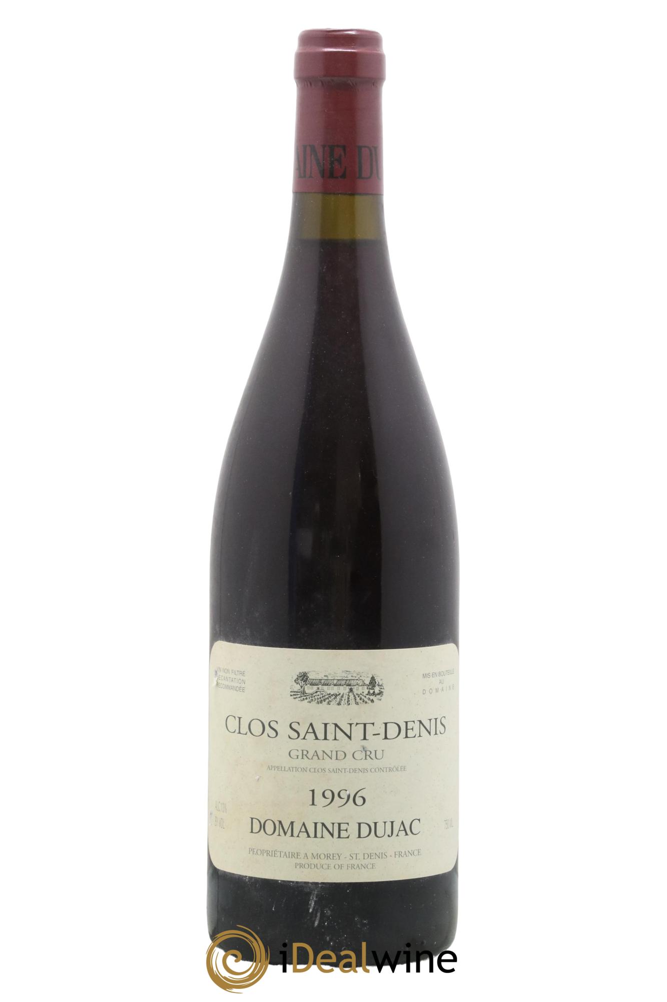 Clos Saint-Denis Grand Cru Dujac (Domaine) 1996 - Lot de 1 bouteille - 0