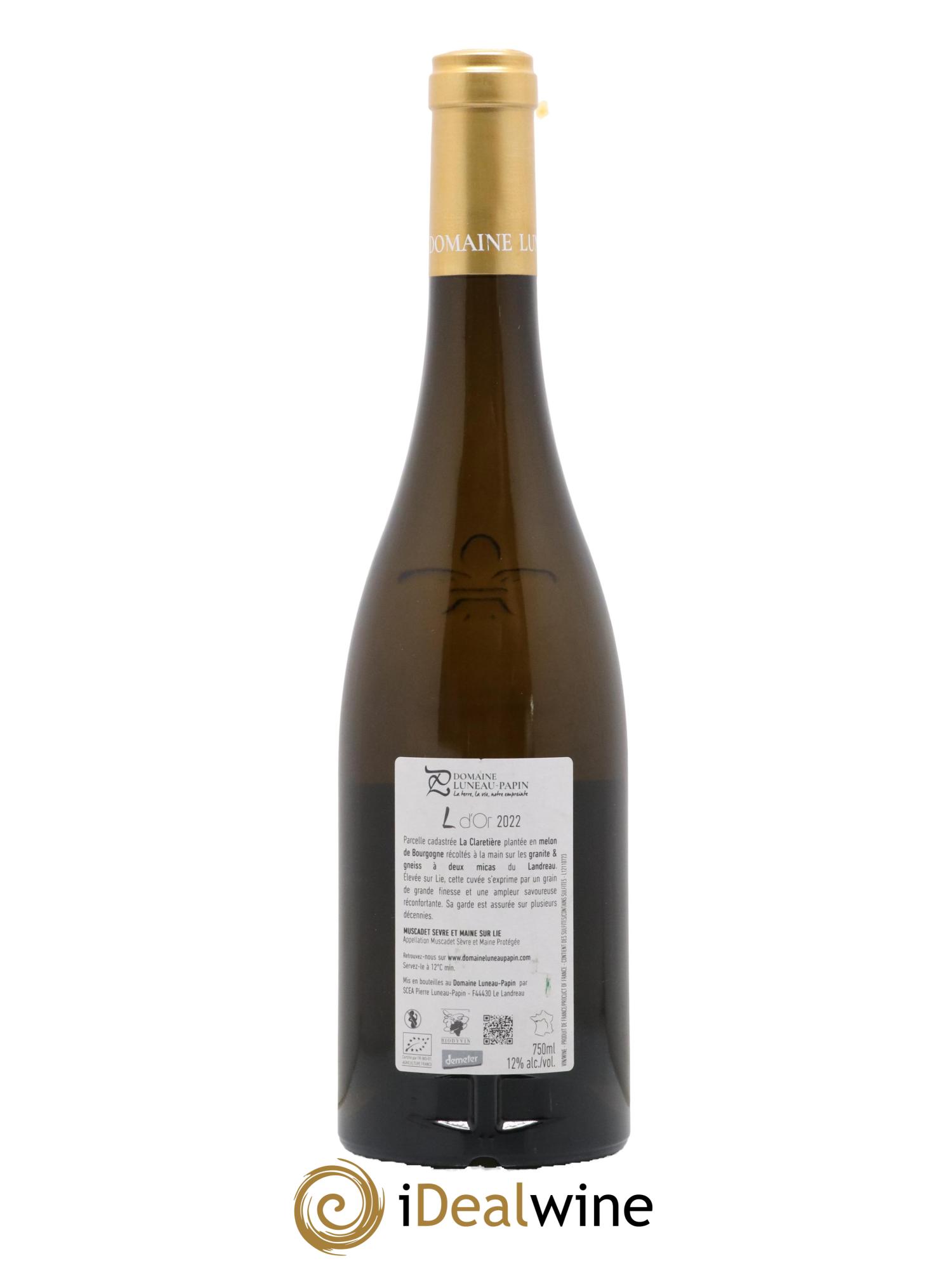Muscadet-Sèvre-et-Maine L D'Or Luneau-Papin 2022 - Lot de 1 bouteille - 1