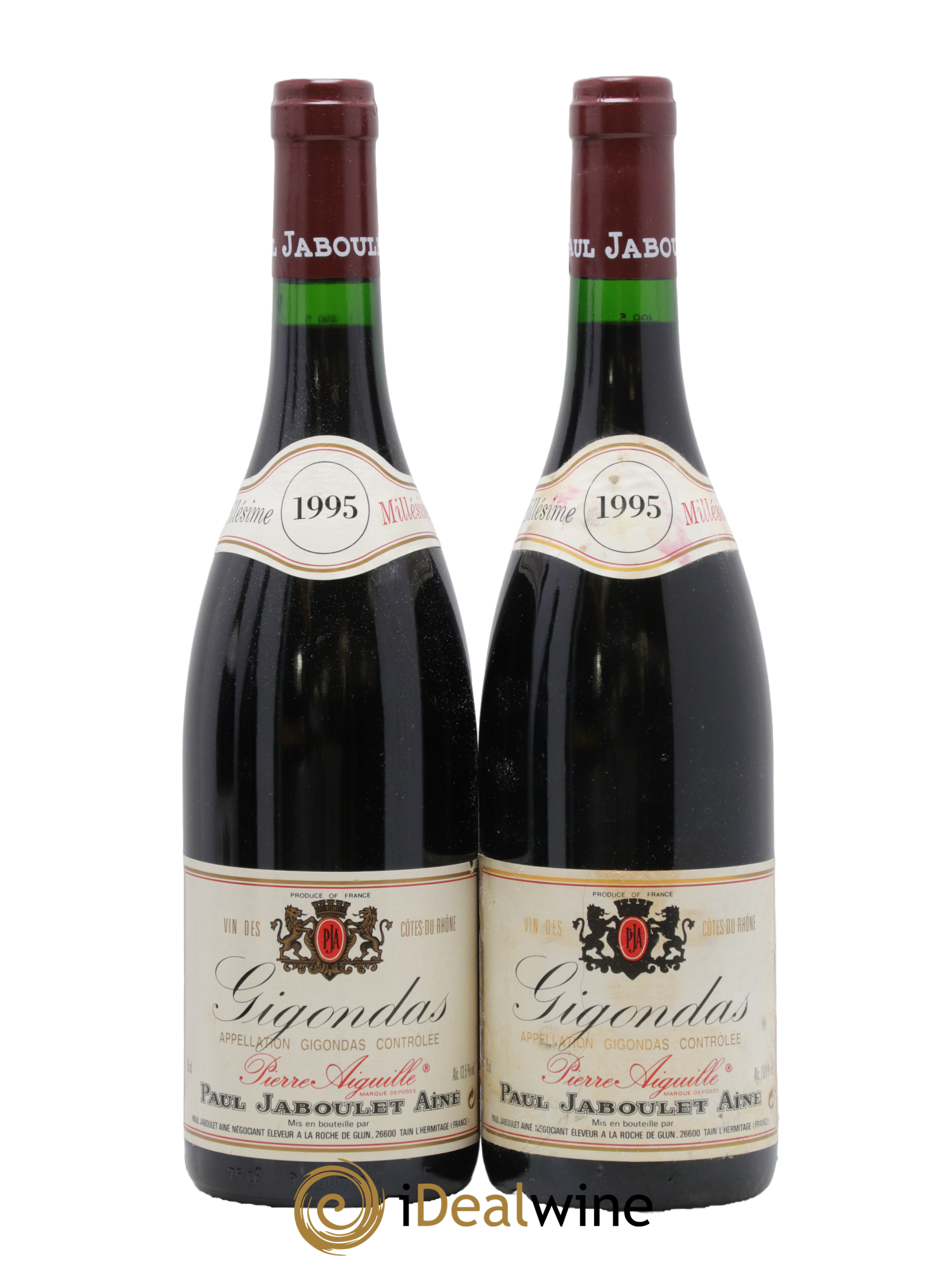 Gigondas Pierre Aiguille Paul Jaboulet Ainé 1995 - Lotto di 2 bottiglie - 0