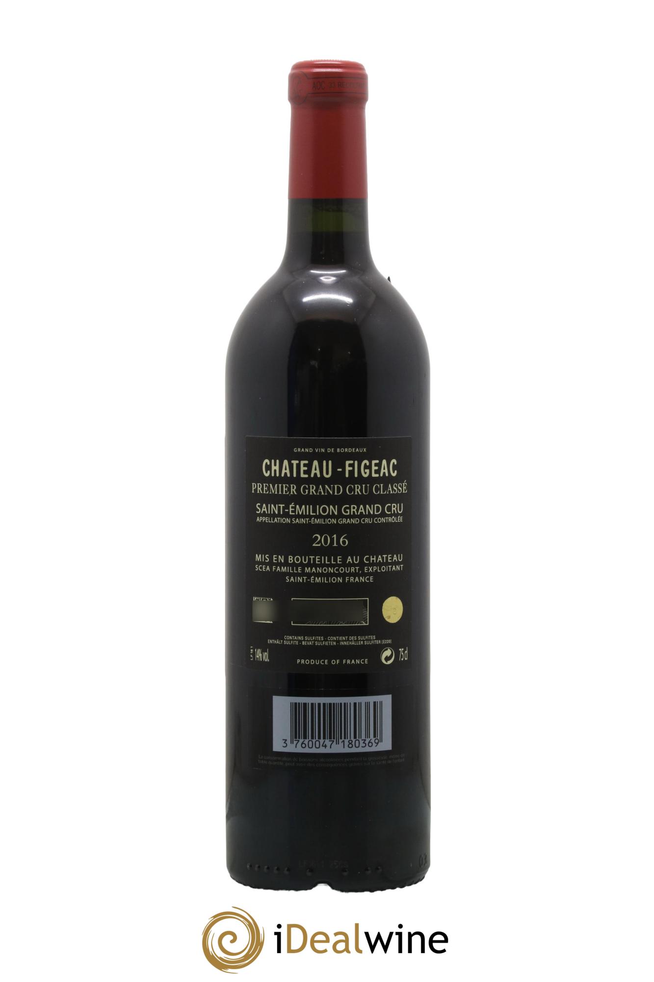 Château Figeac 1er Grand Cru Classé A 2016 - Lot de 1 bouteille - 2