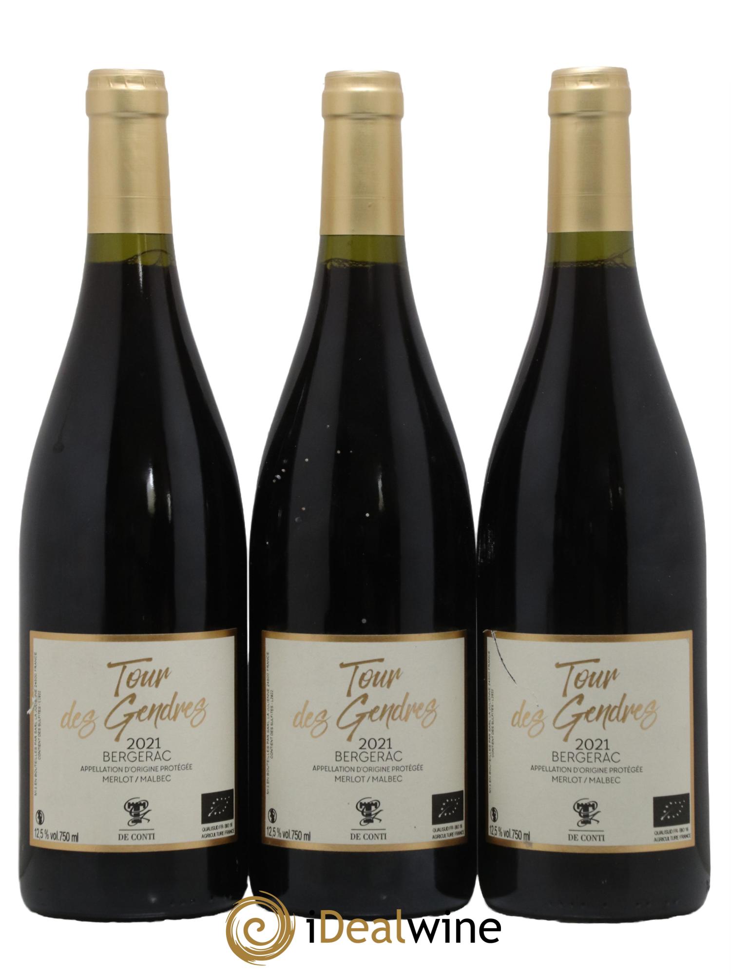 Bergerac Château Tour des Gendres Famille de Conti 2021 - Lot de 3 bouteilles - 0