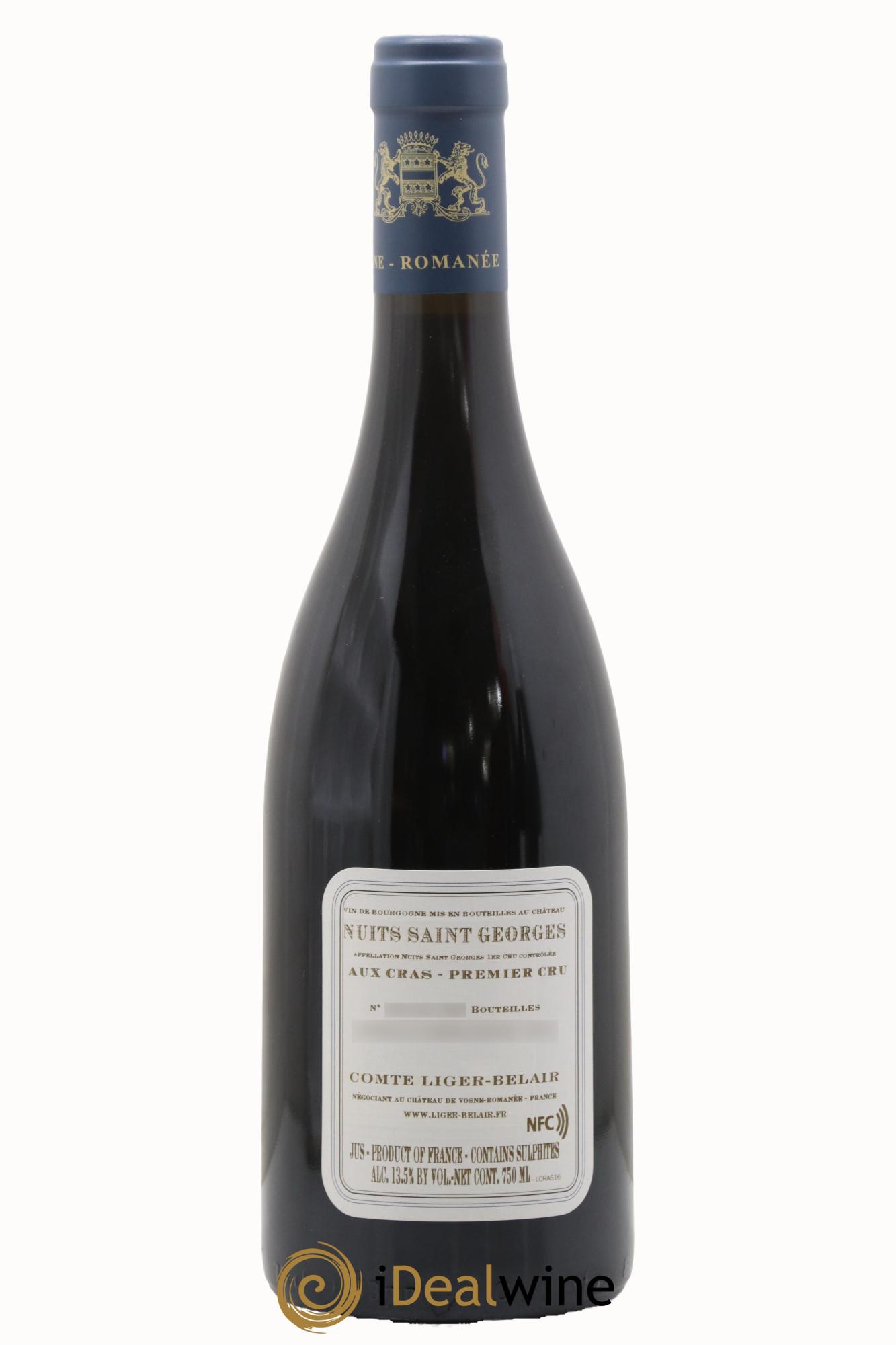 Nuits-Saint-Georges 1er Cru Aux Cras Comte Liger-Belair (Domaine du) 2016 - Lot de 1 bouteille - 1