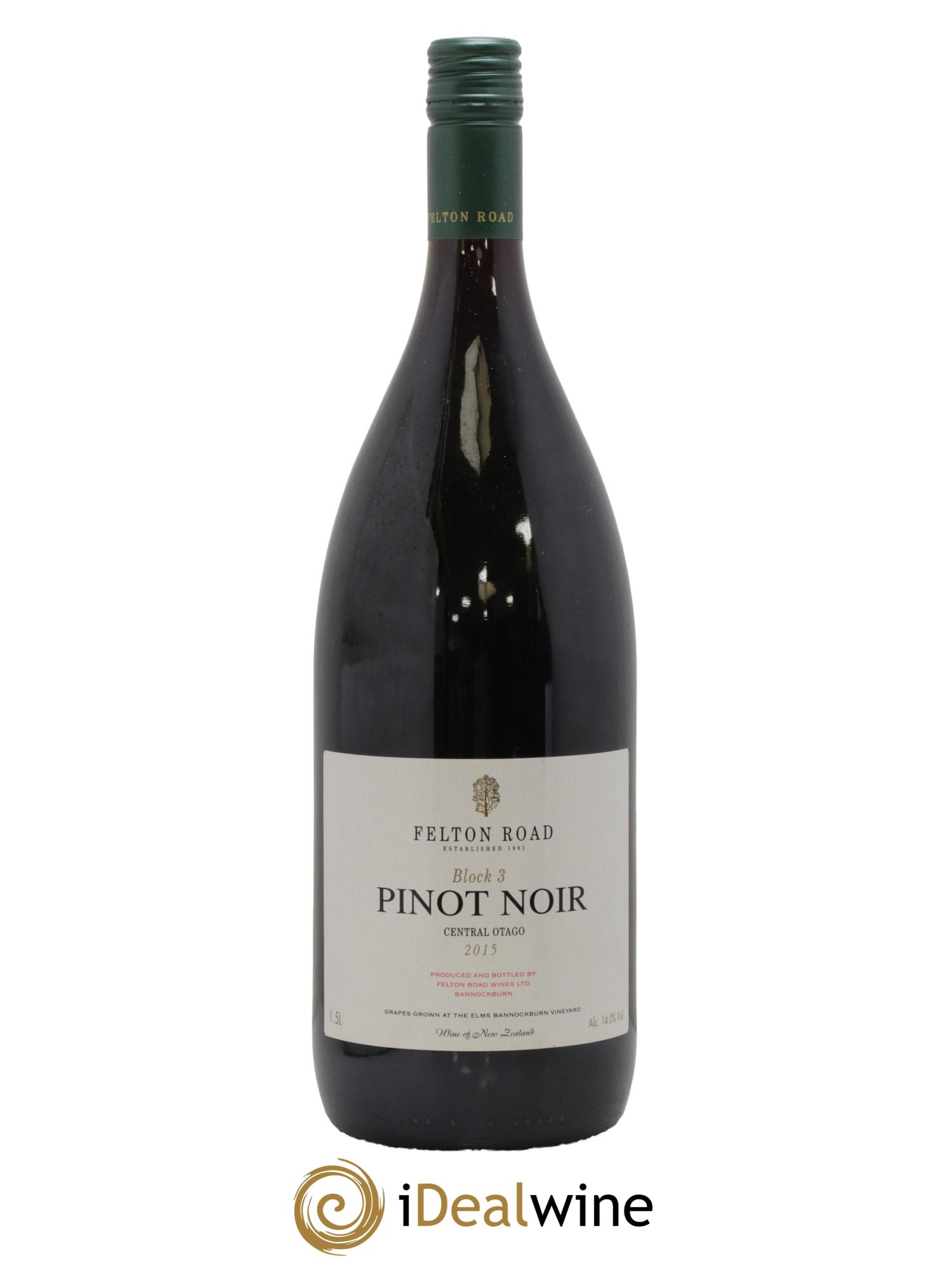 Central Otago Felton Road Block 3 Pinot Noir 2015 - Posten von 1 Magnum - 0