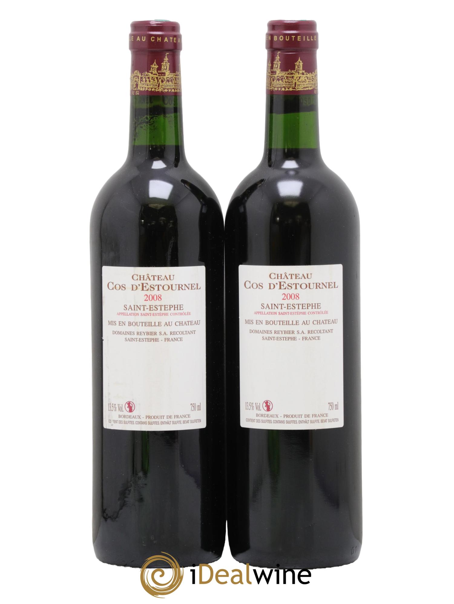 Cos d'Estournel 2ème Grand Cru Classé 2008 - Lotto di 2 bottiglie - 1