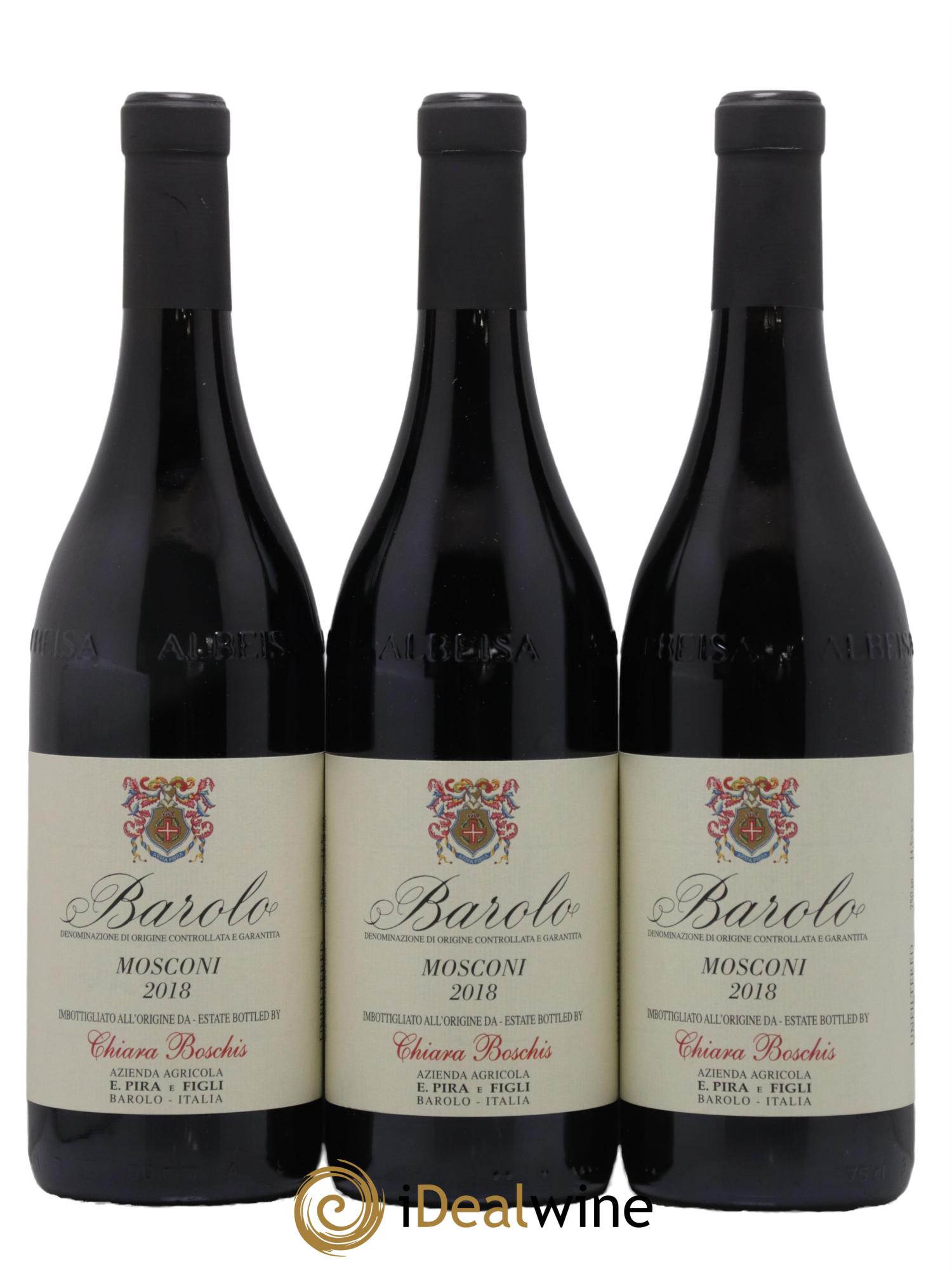 Barolo Mosconi Pira et Figli Chiara Boschis 2018 - Lot de 3 bouteilles - 0
