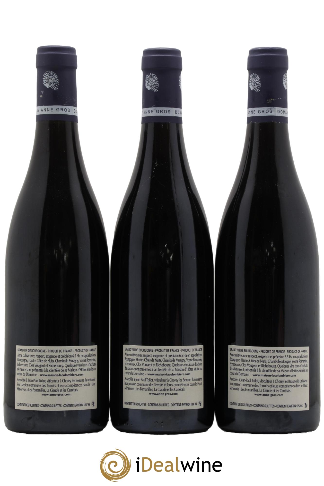 Clos de Vougeot Grand Cru Le Grand Maupertui Anne Gros 2009 - Lot de 3 bouteilles - 1