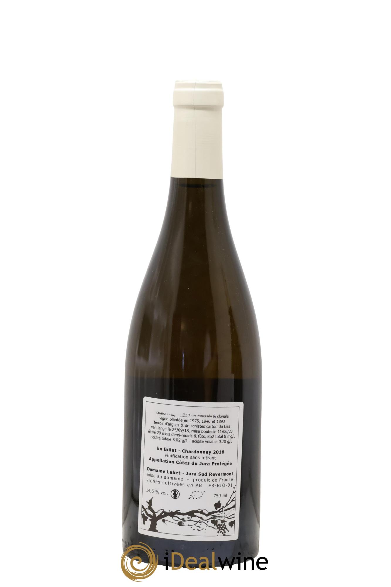 Côtes du Jura Chardonnay En Billat Labet (Domaine) 2018 - Posten von 1 Flasche - 1