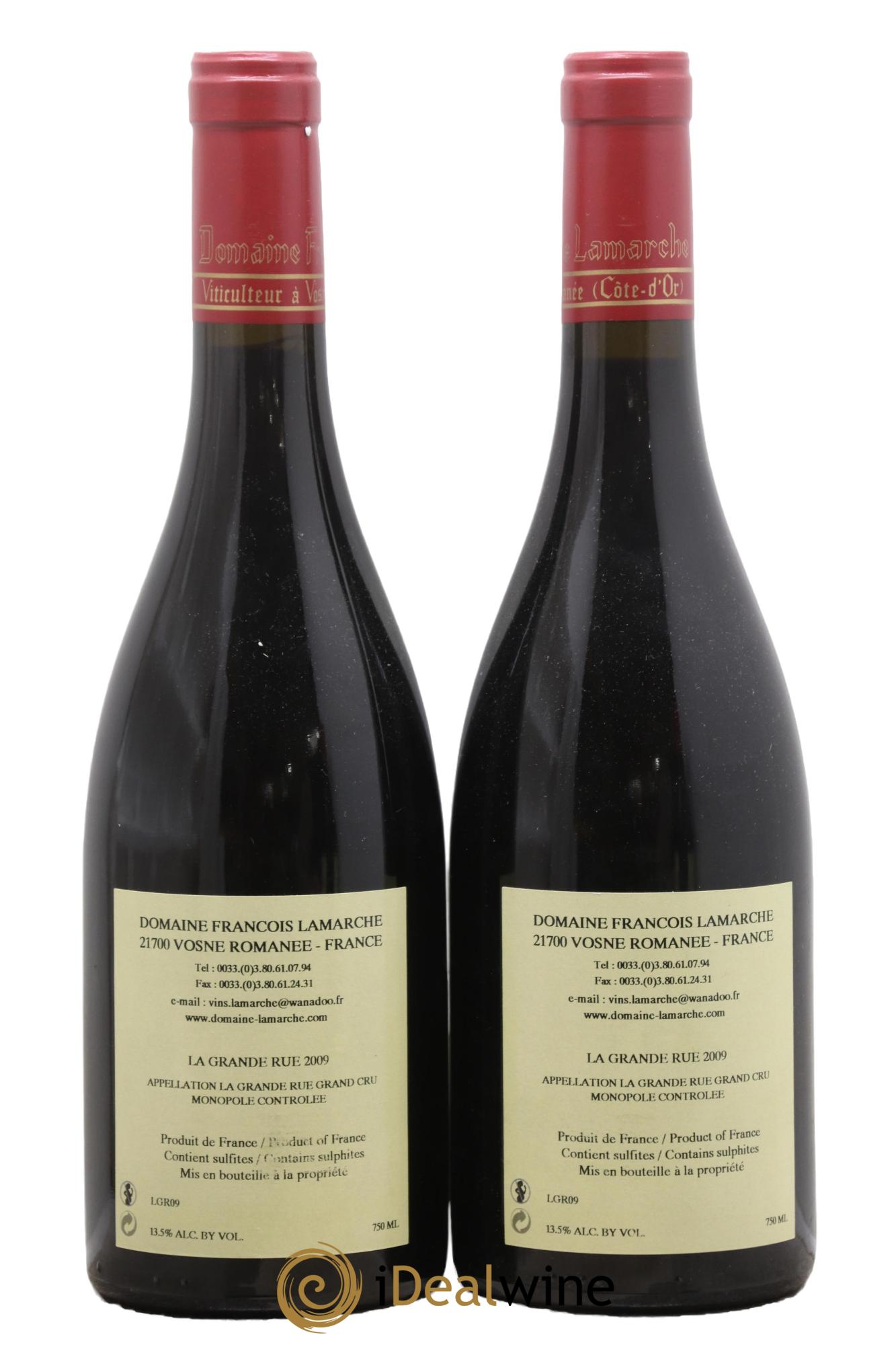 La Grande Rue Grand Cru Lamarche (Domaine) 2009 - Posten von 2 Flaschen - 1