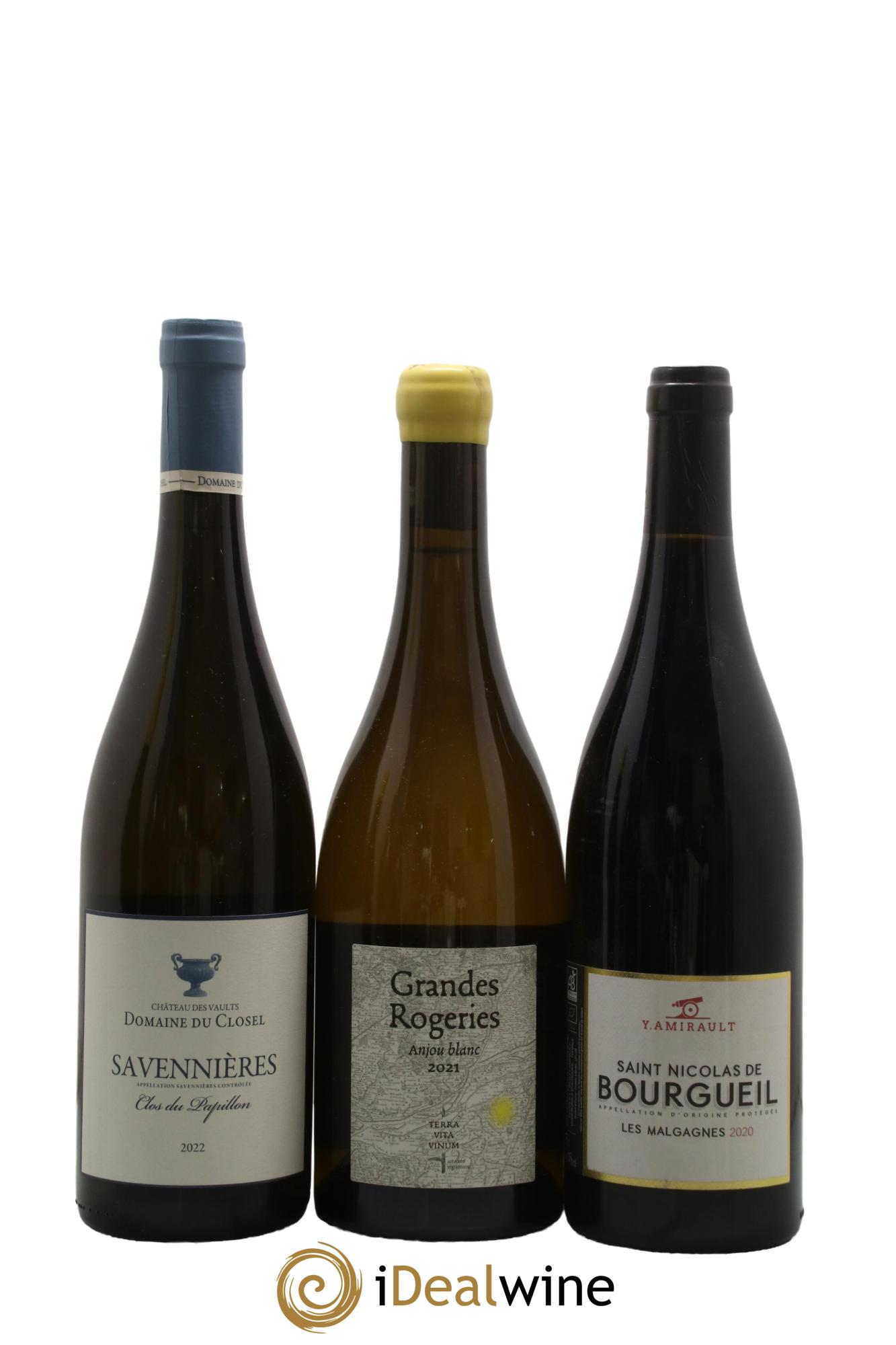 Assortiment de vins d'Anjou noir - Saumur - Bourgueil N°1 - Lot de 6 bouteilles - 1