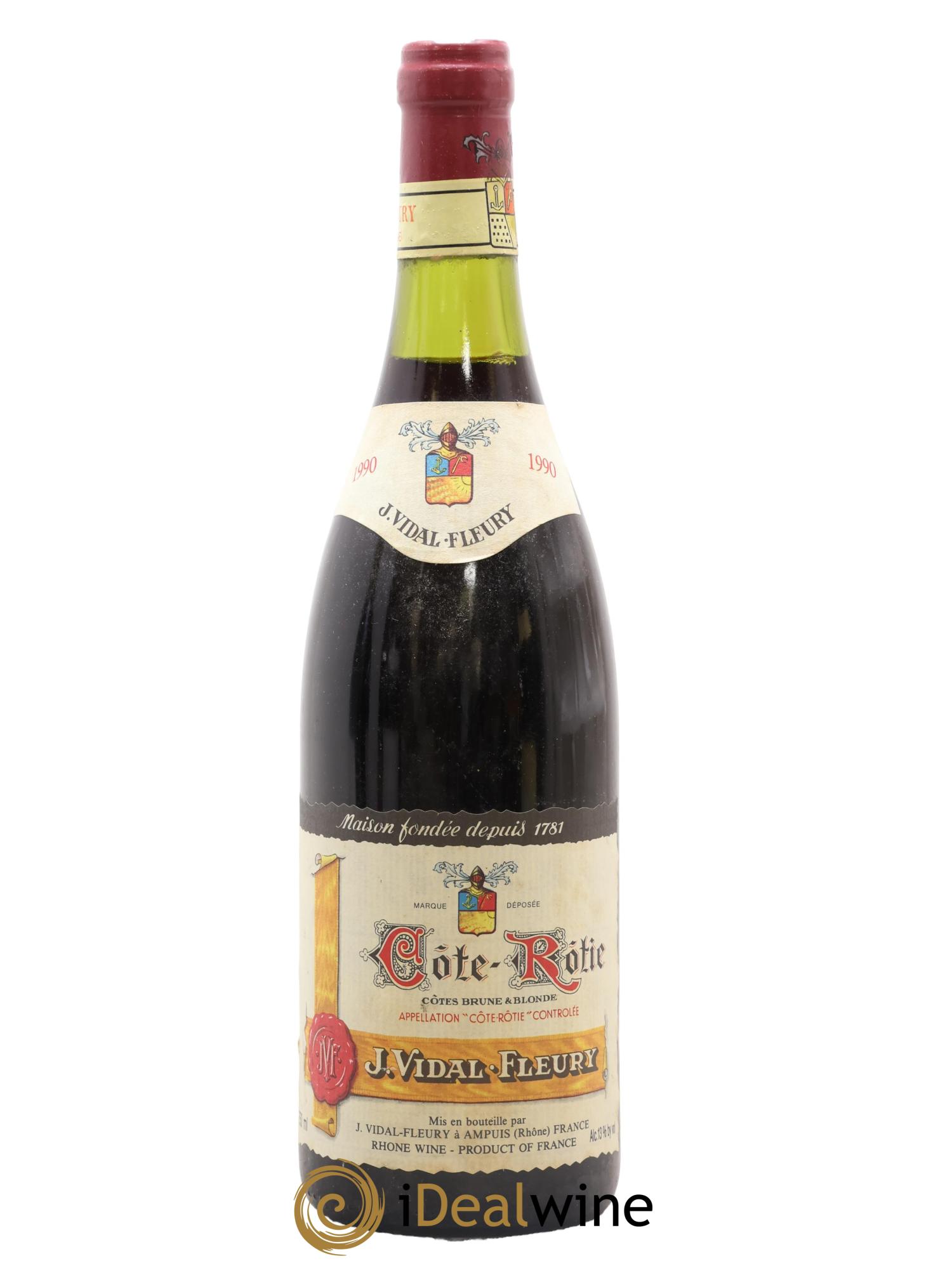 Côte-Rôtie Domaine Vidal Fleury 1990 - Lot de 1 bouteille - 0