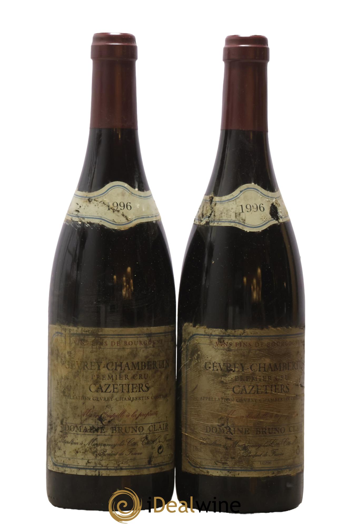 Gevrey-Chambertin 1er Cru Les Cazetiers Bruno Clair (Domaine) 1996 - Lot de 2 bouteilles - 0