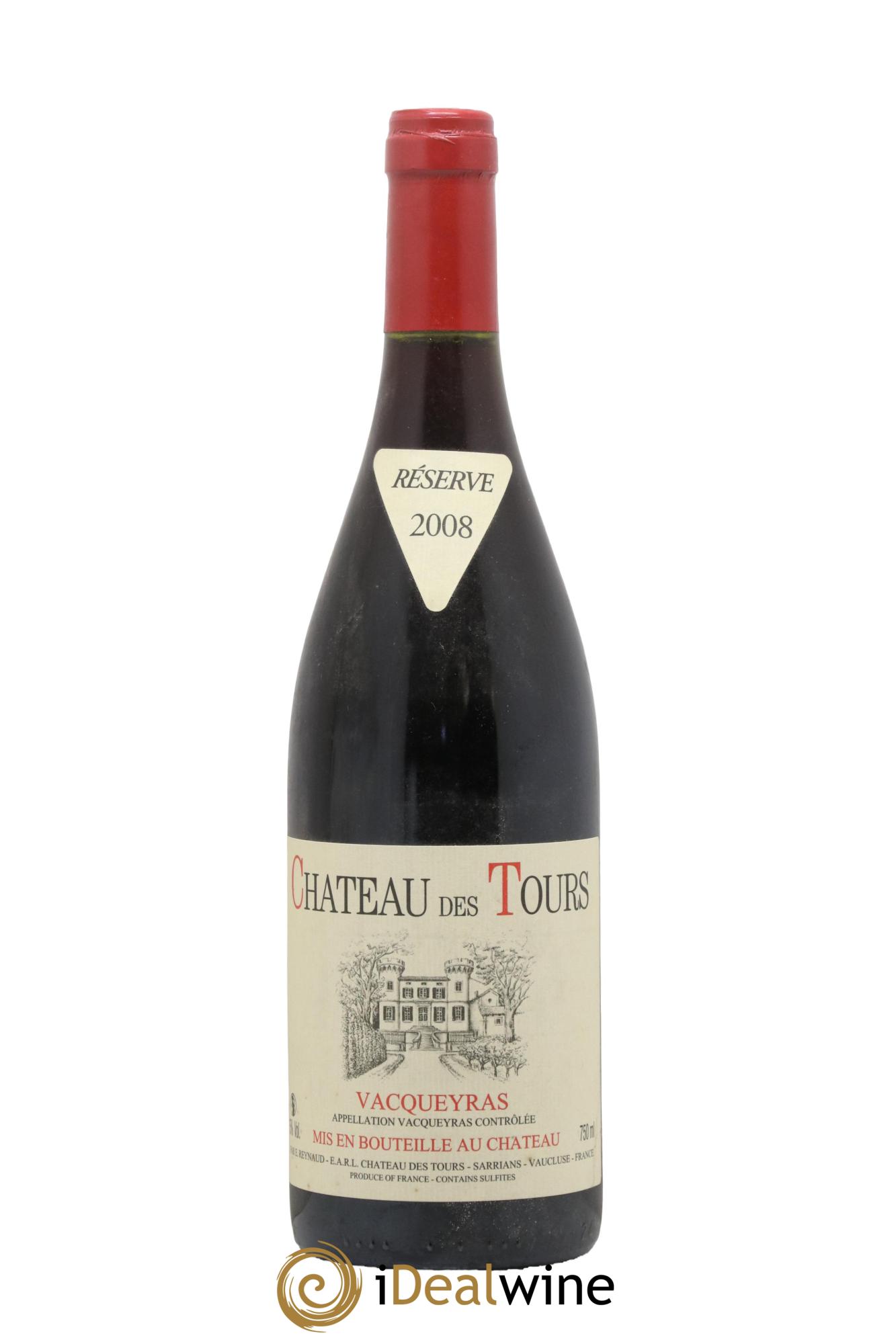 Vacqueyras Château des Tours Emmanuel Reynaud 2008 - Lot de 1 bouteille - 0