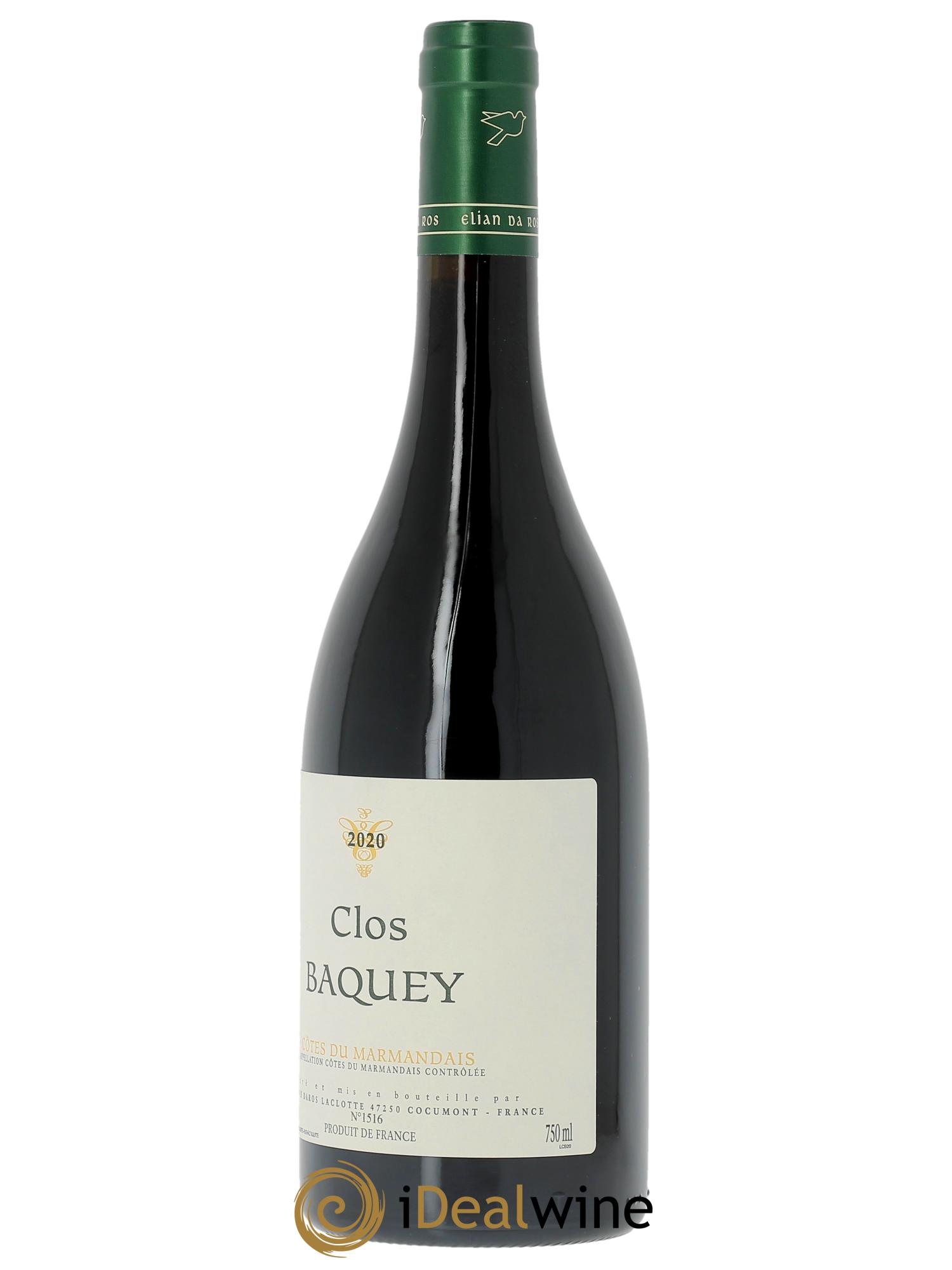 Côtes du Marmandais Clos Baquey Elian Da Ros (Domaine)  2020 - Posten von 1 Flasche - 1