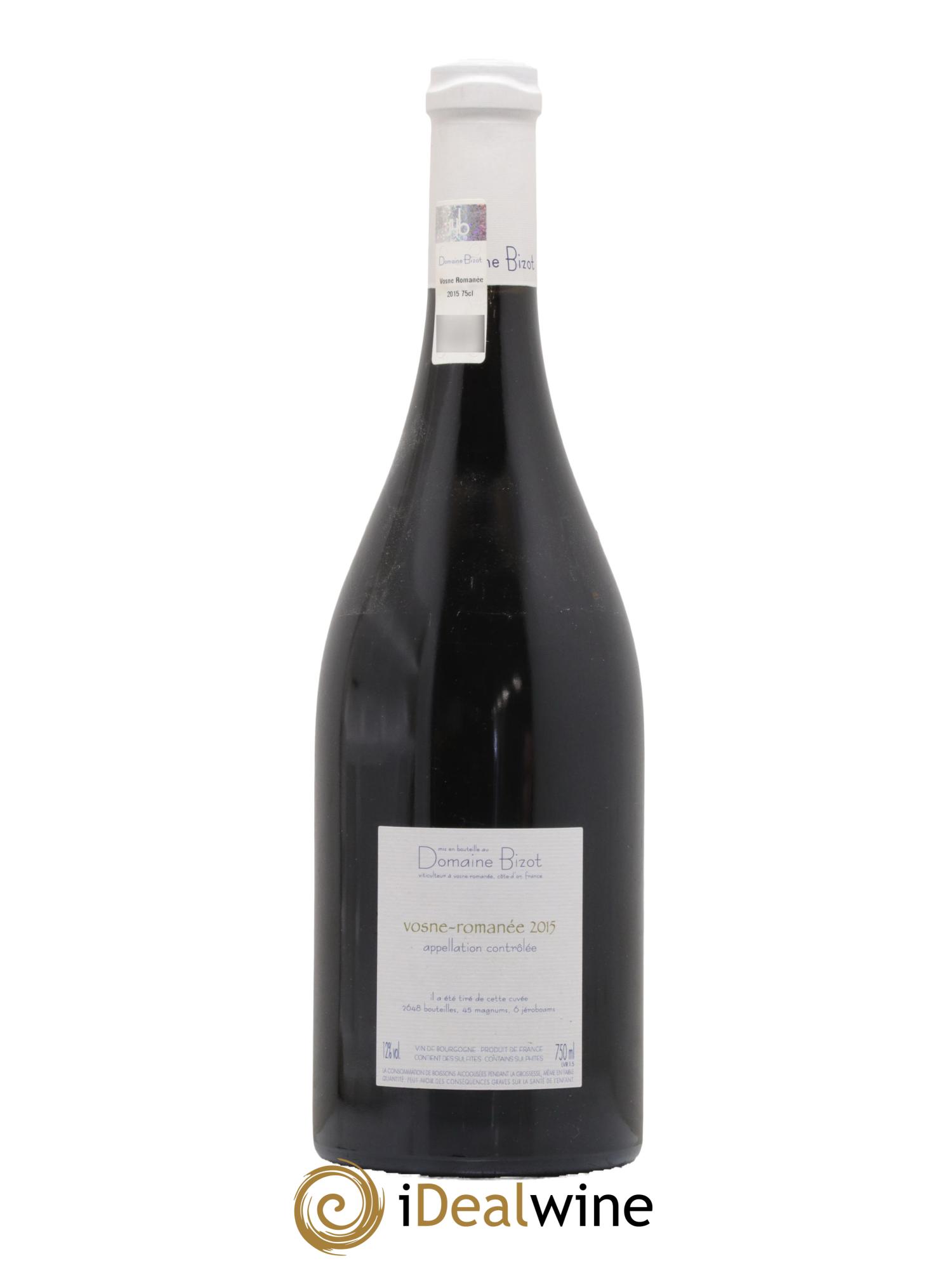 Vosne-Romanée Bizot (Domaine) 2015 - Lotto di 1 bottiglia - 1