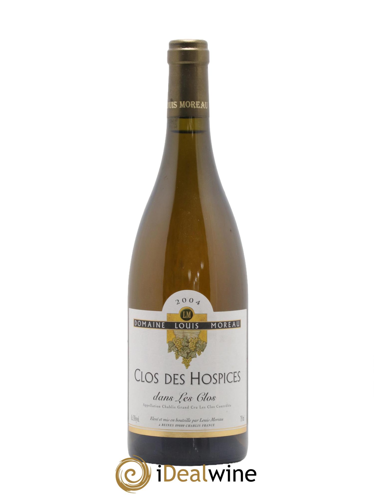 Chablis Grand Cru Les Clos Clos des Hospices Louis Moreau 2004 - Lot de 1 bouteille - 0
