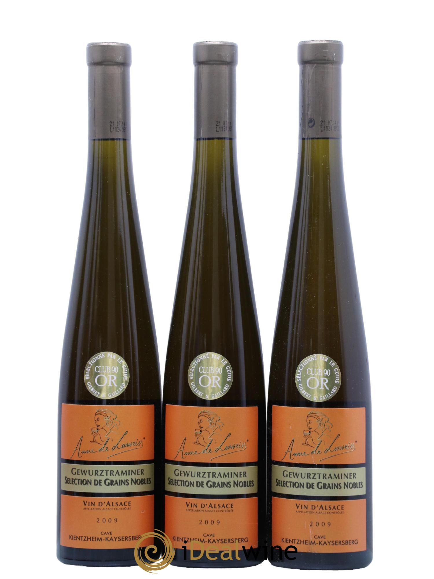 Gewurztraminer Selection de Grains Nobles Kientzheim-Kayserberg 2009 - Lot de 3 format 50cls - 0