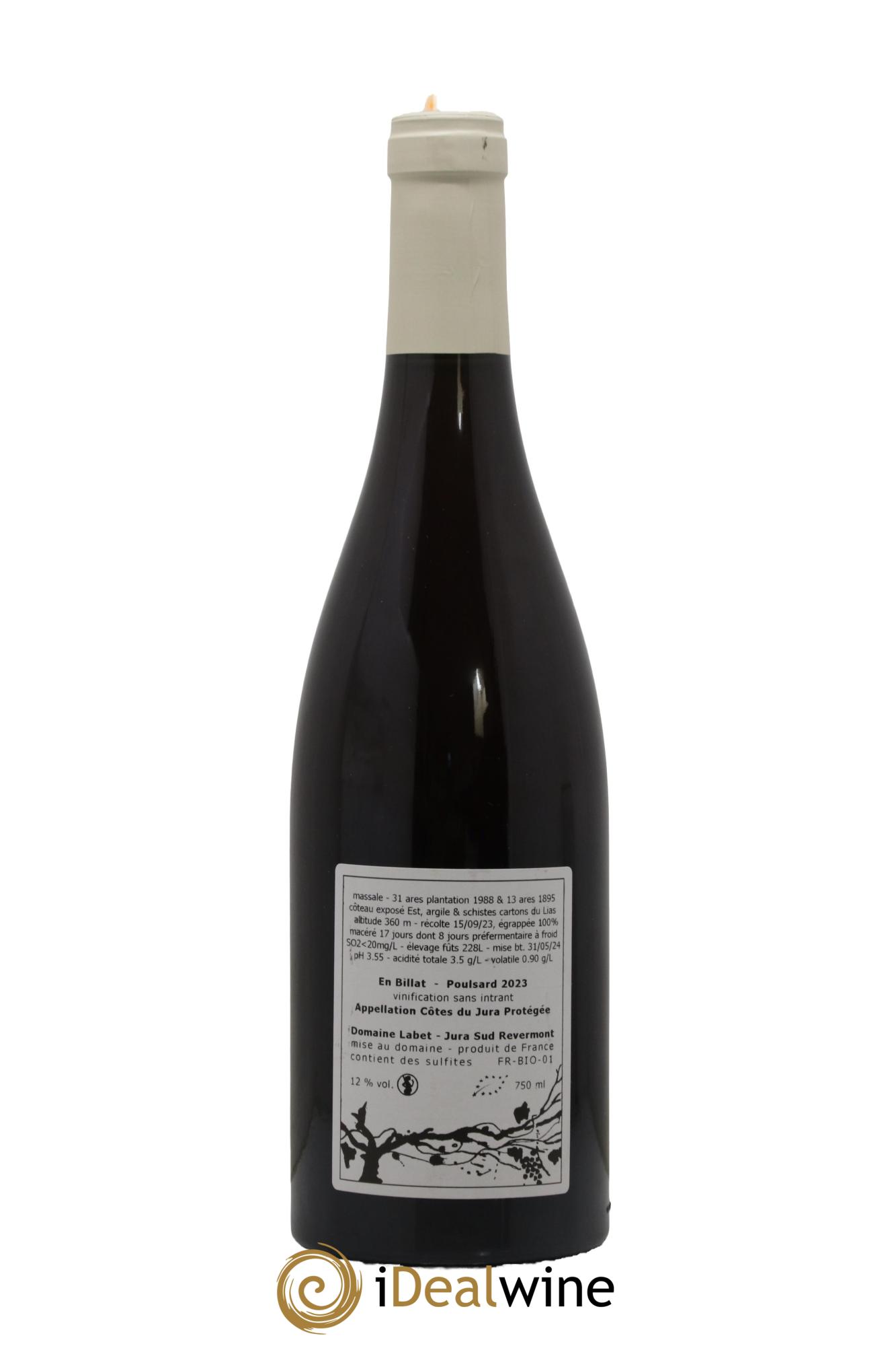 Côtes du Jura Poulsard En Billat Romain - Julien  - Charline Labet 2023 - Lot de 1 bouteille - 1