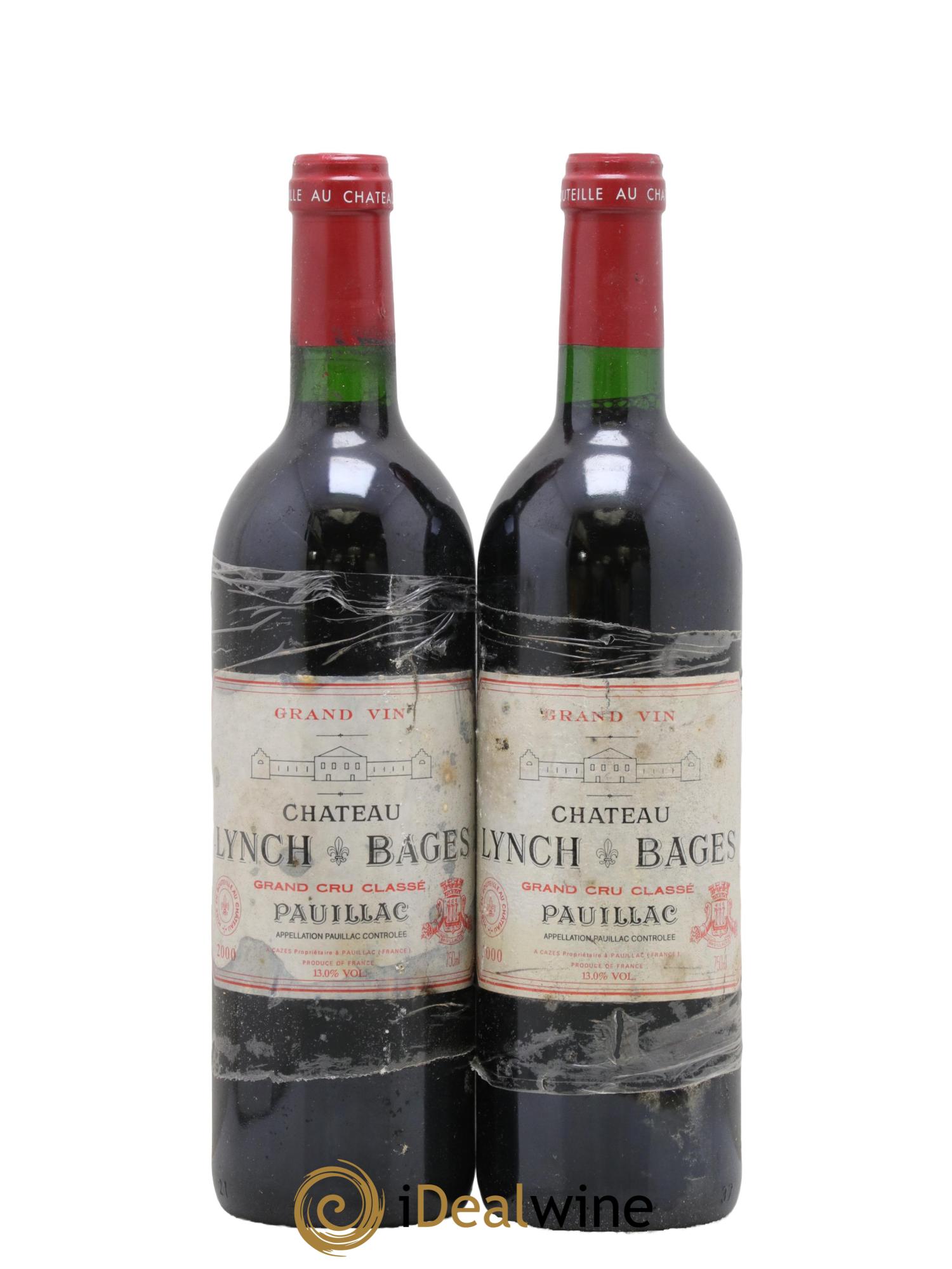 Château Lynch Bages 5ème Grand Cru Classé 2000 - Lot de 2 bouteilles - 0