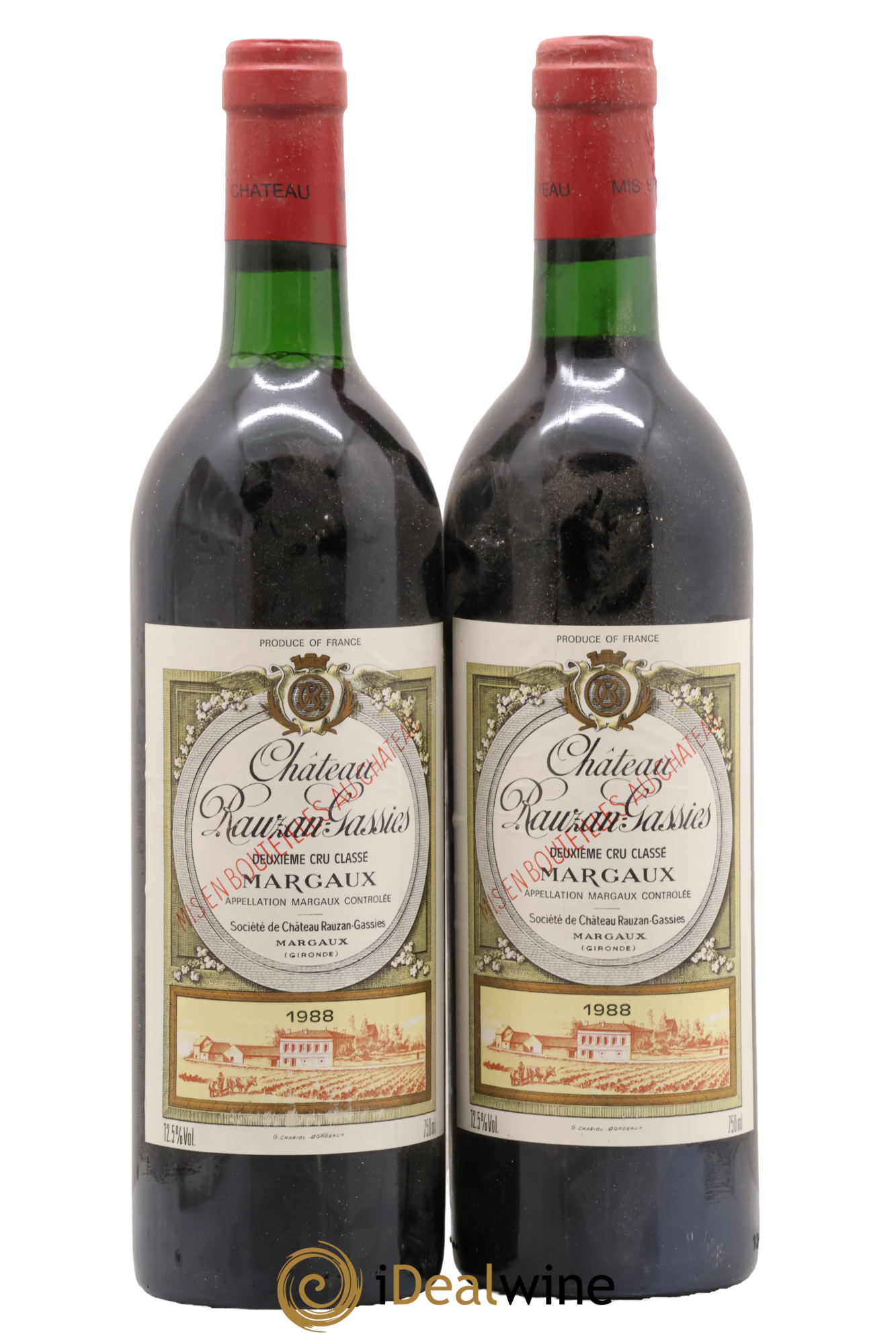 Château Rauzan-Gassies 2ème Grand Cru Classé 1988 - Lot de 2 bouteilles - 0